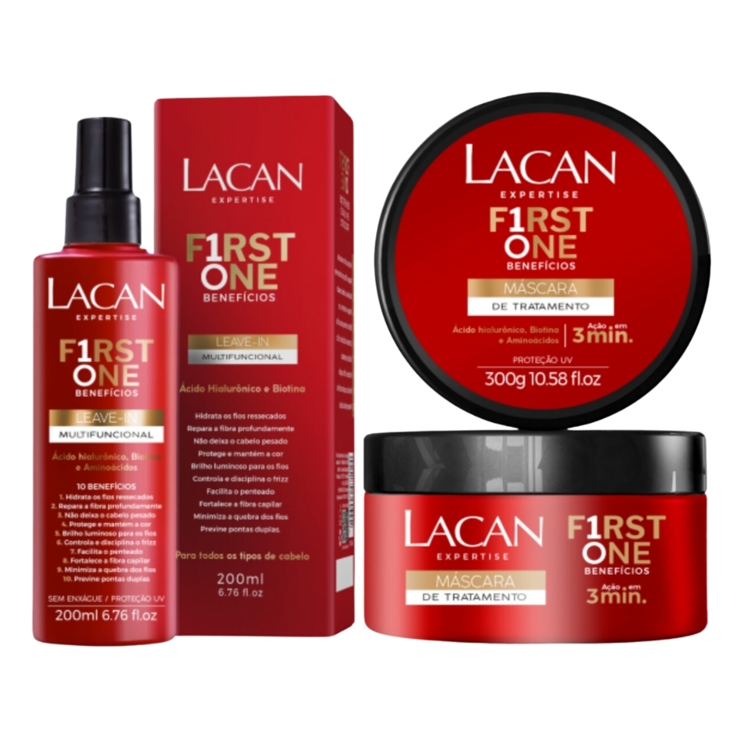 Kit Lacan First One Leave-in e Máscara de Tratamento