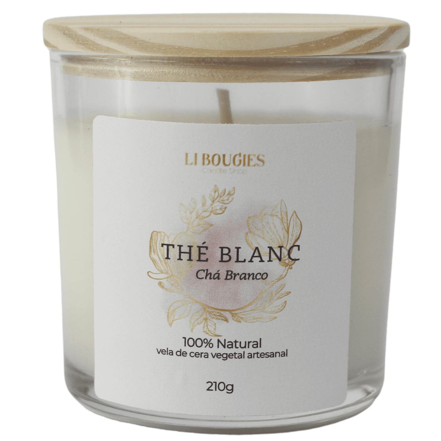 LIBOUGIES Thé Blanc Chá Branco - Vela Aromática 210g