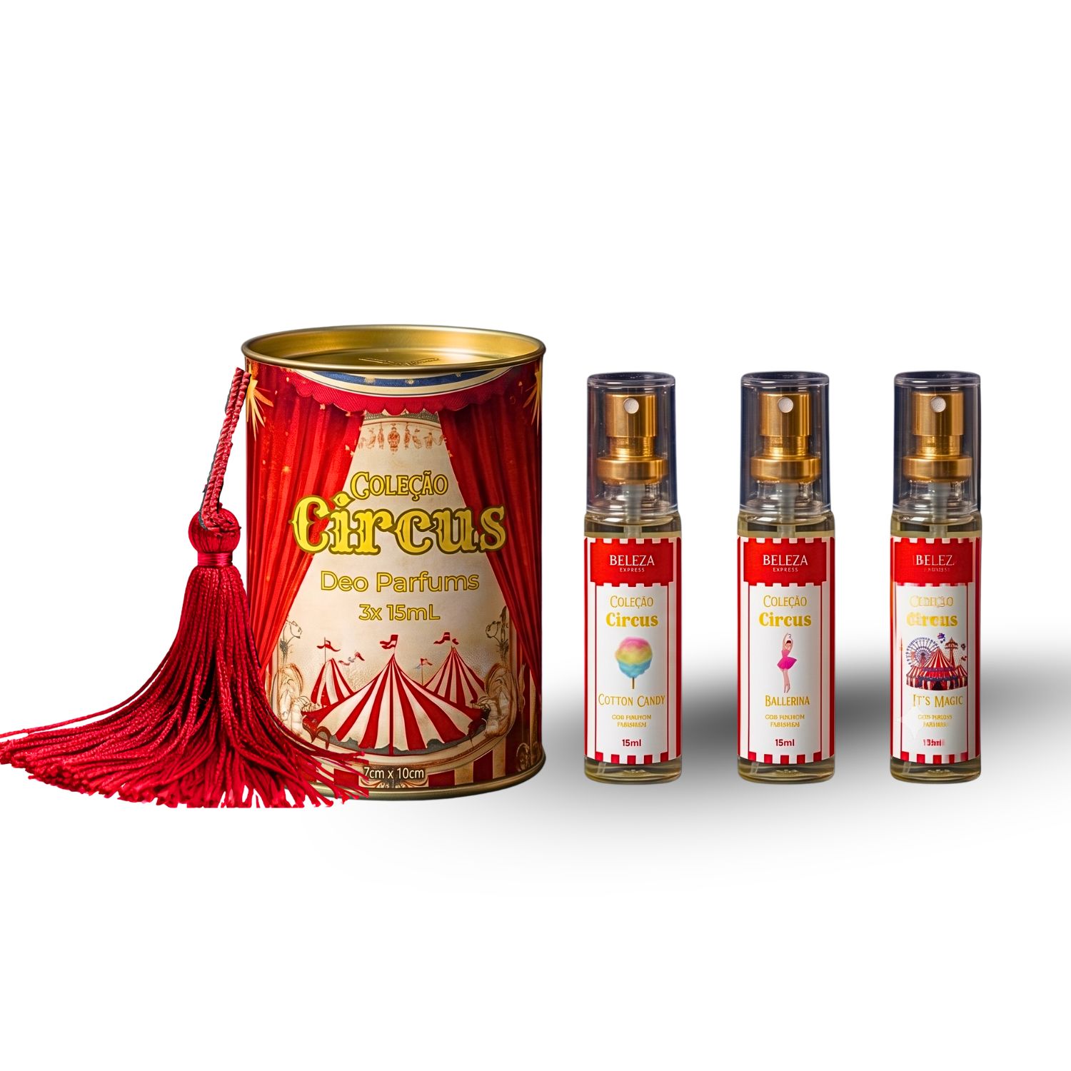 Kit de perfumes Coleção Circus 3x15mL