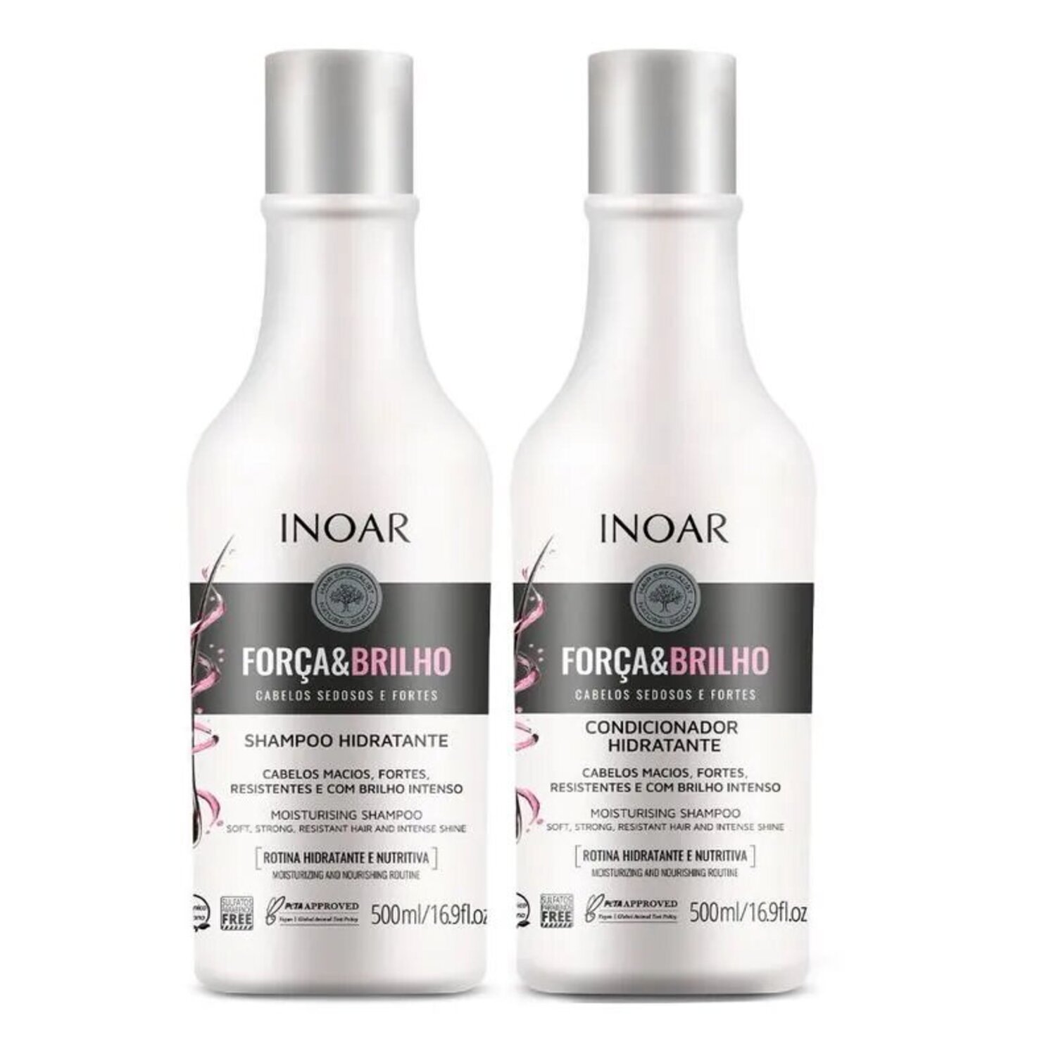 Inoar Kit Força e Brilho Shampoo e Condicionador 500ml