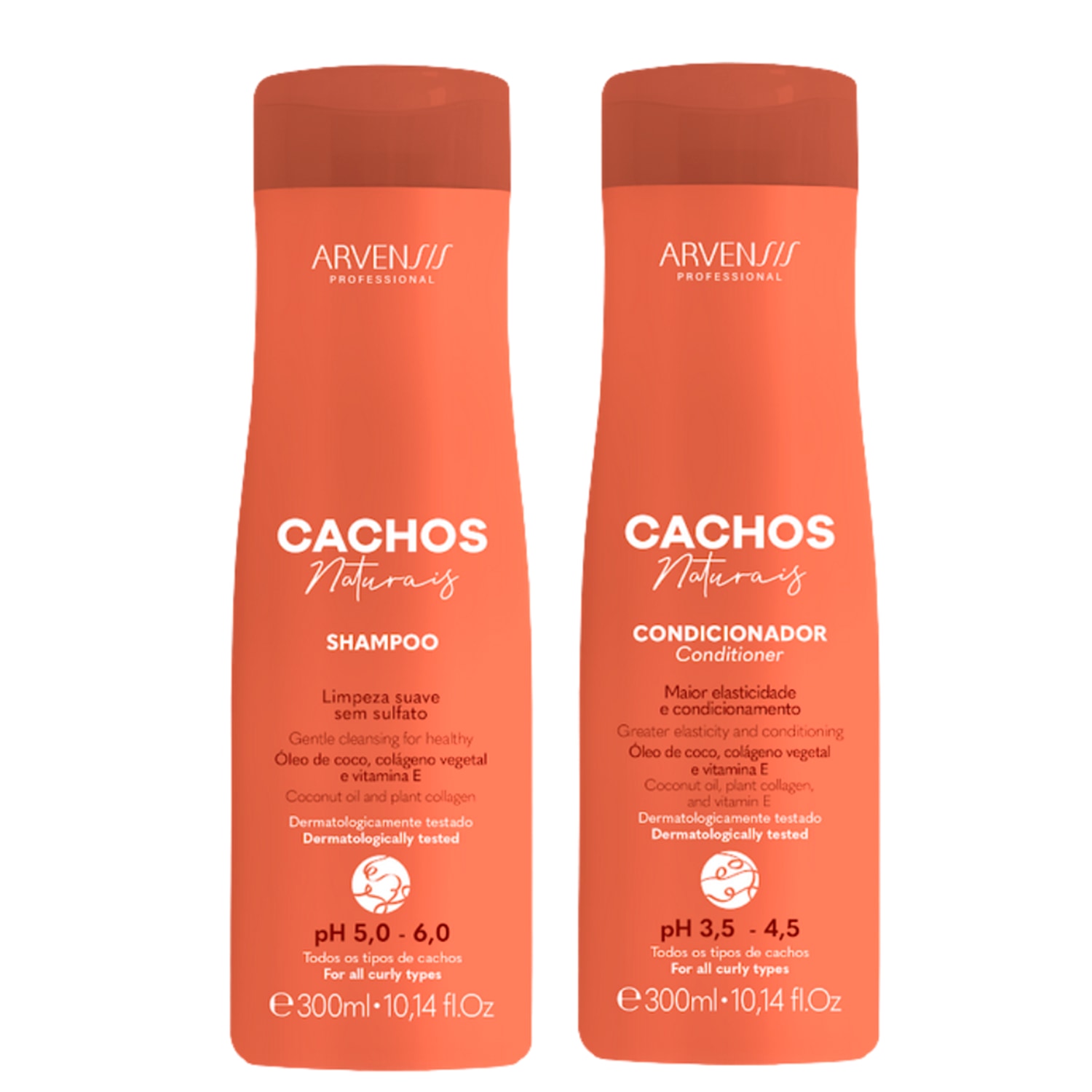 Kit Cachos Naturais Shampoo e Condicionador 300ml - Arvensis