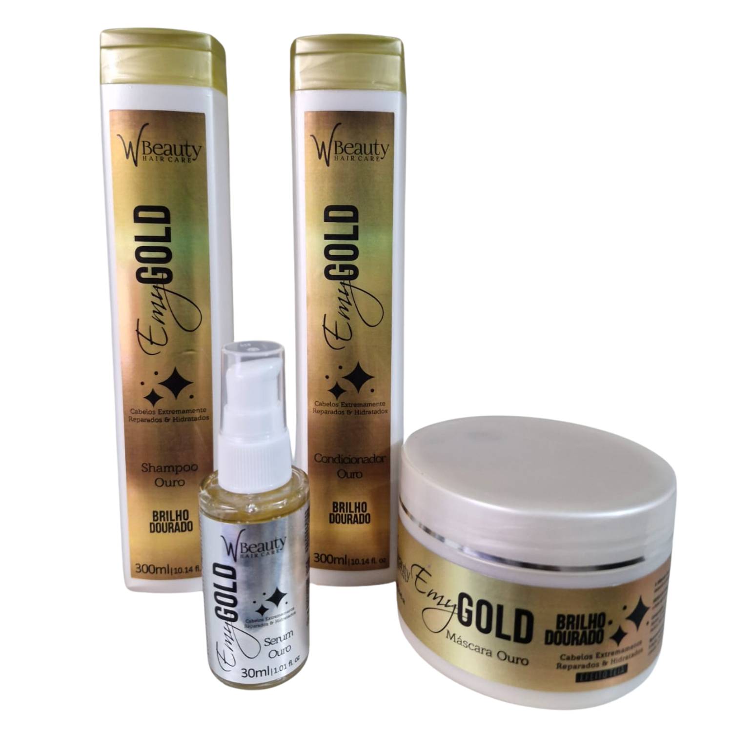 Kit Emy Gold Brilho Dourado Home Care 300ml