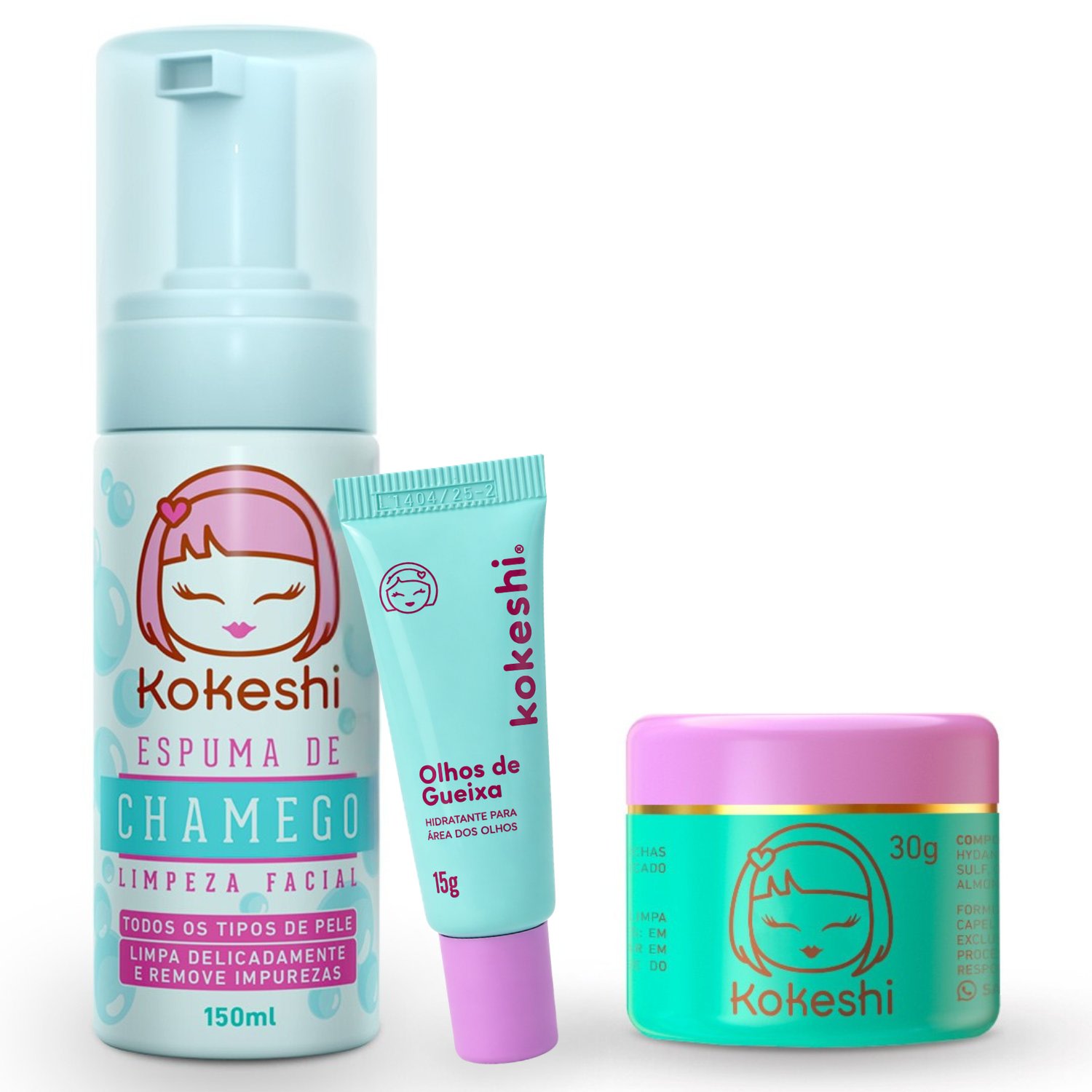 Kit Hidratação e Limpeza Facial Kokeshi Pele de Porcelana