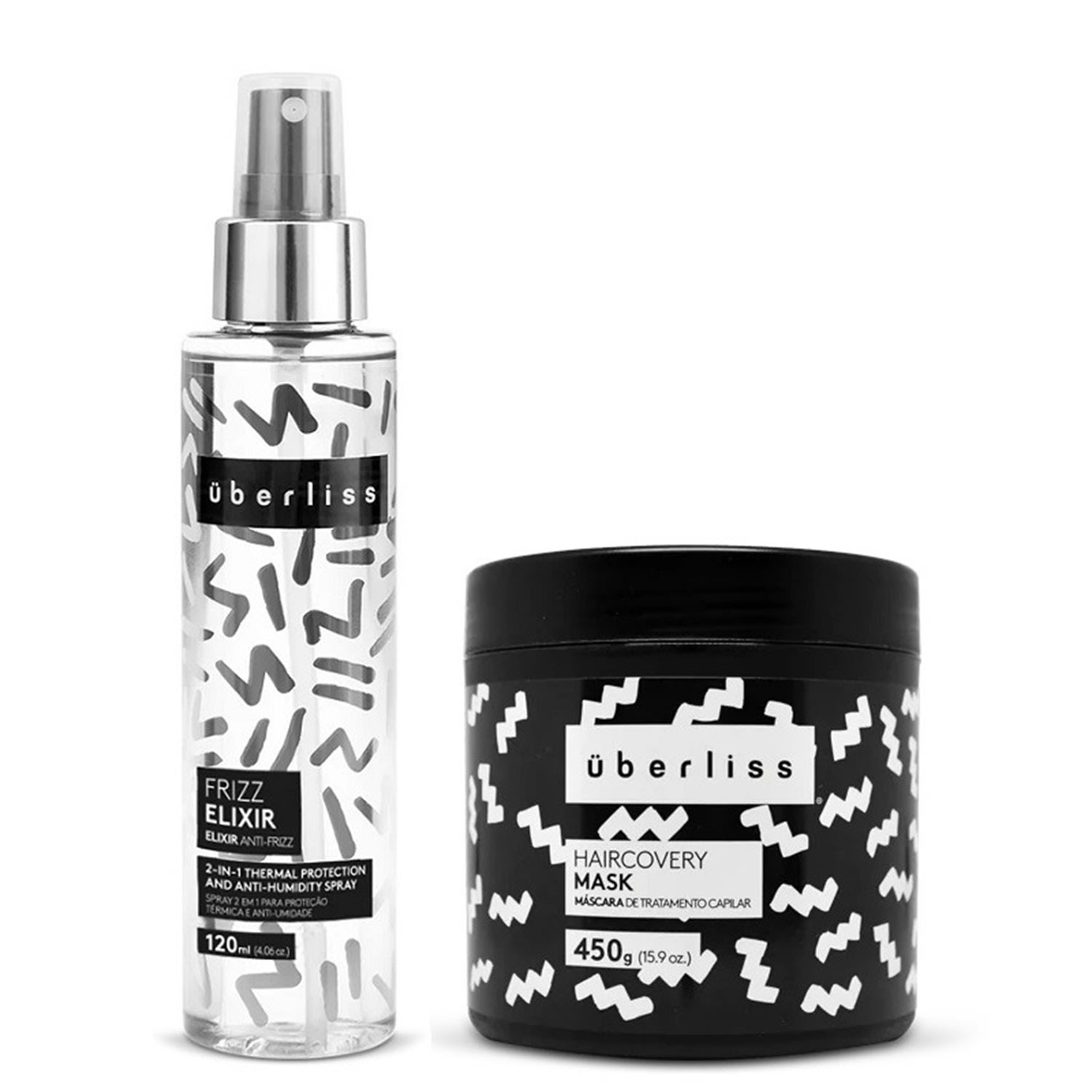 Kit Avlon Uberliis - Frizz Elixir 120ml + Haircovery Mask 450g