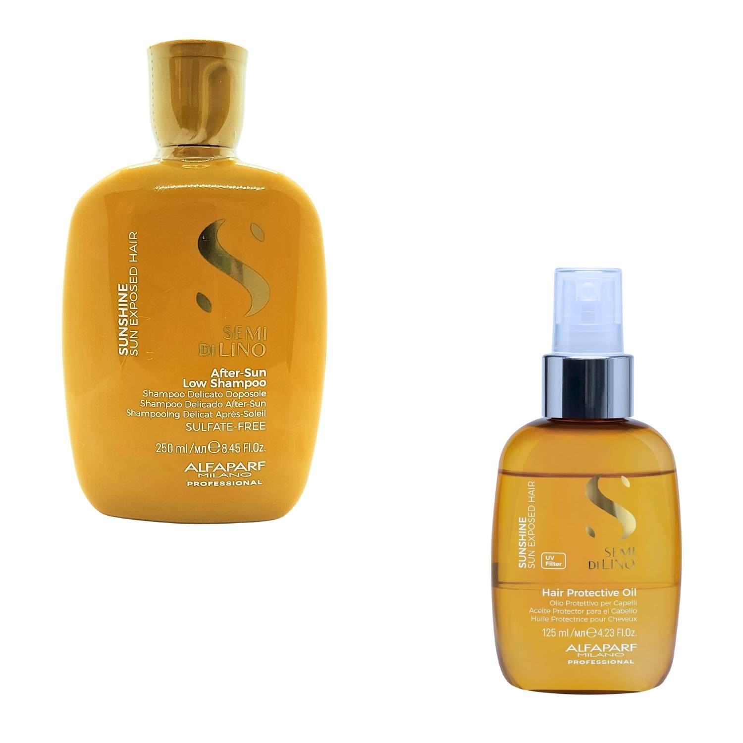 Shampoo 250ml e Óleo 125ml Alfaparf Sdl Sunshine After Sun
