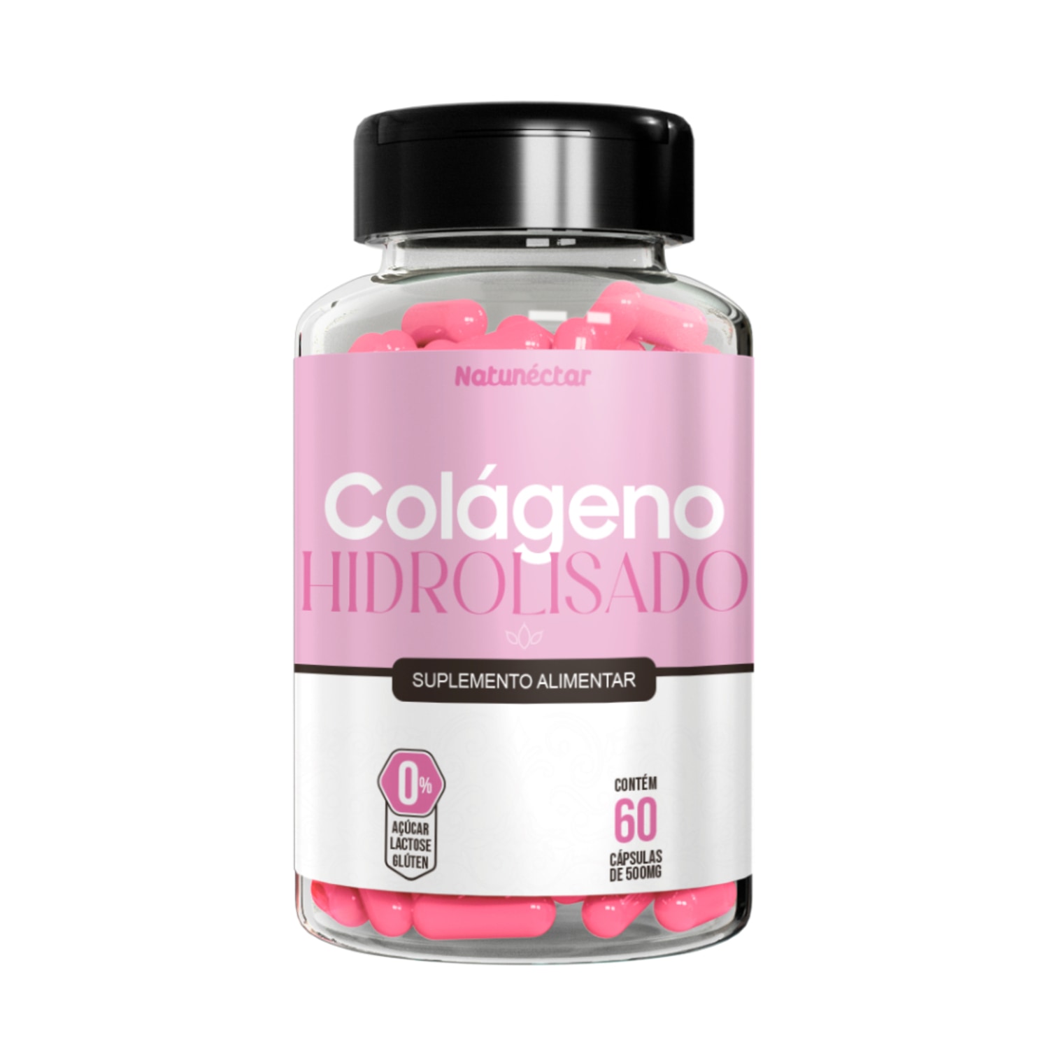 Colágeno Hidrolisado 500mg 60 Cápsulas - Natunéctar