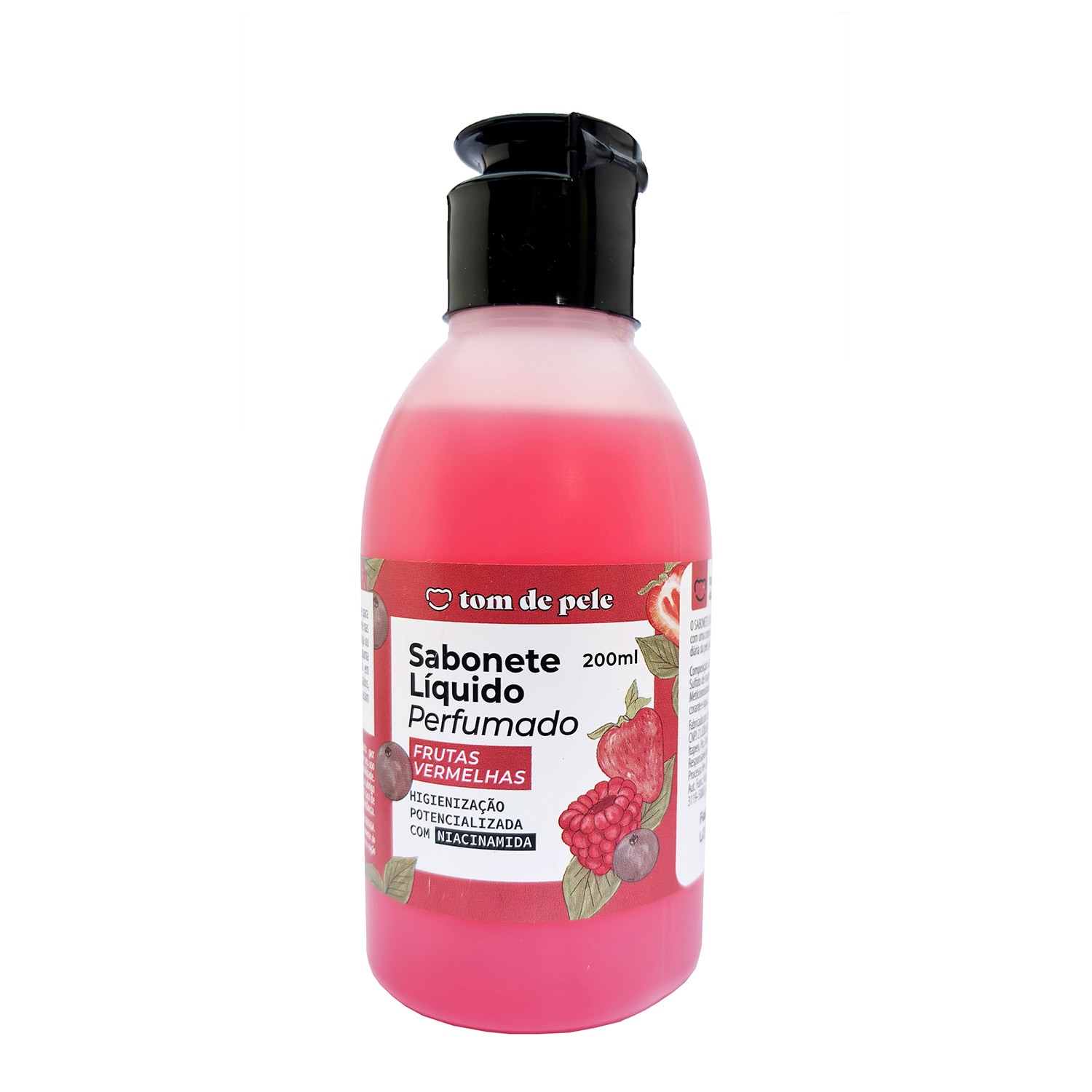 Tom de Pele Frutas Vermelhas - Sabonete Líquido 200ml