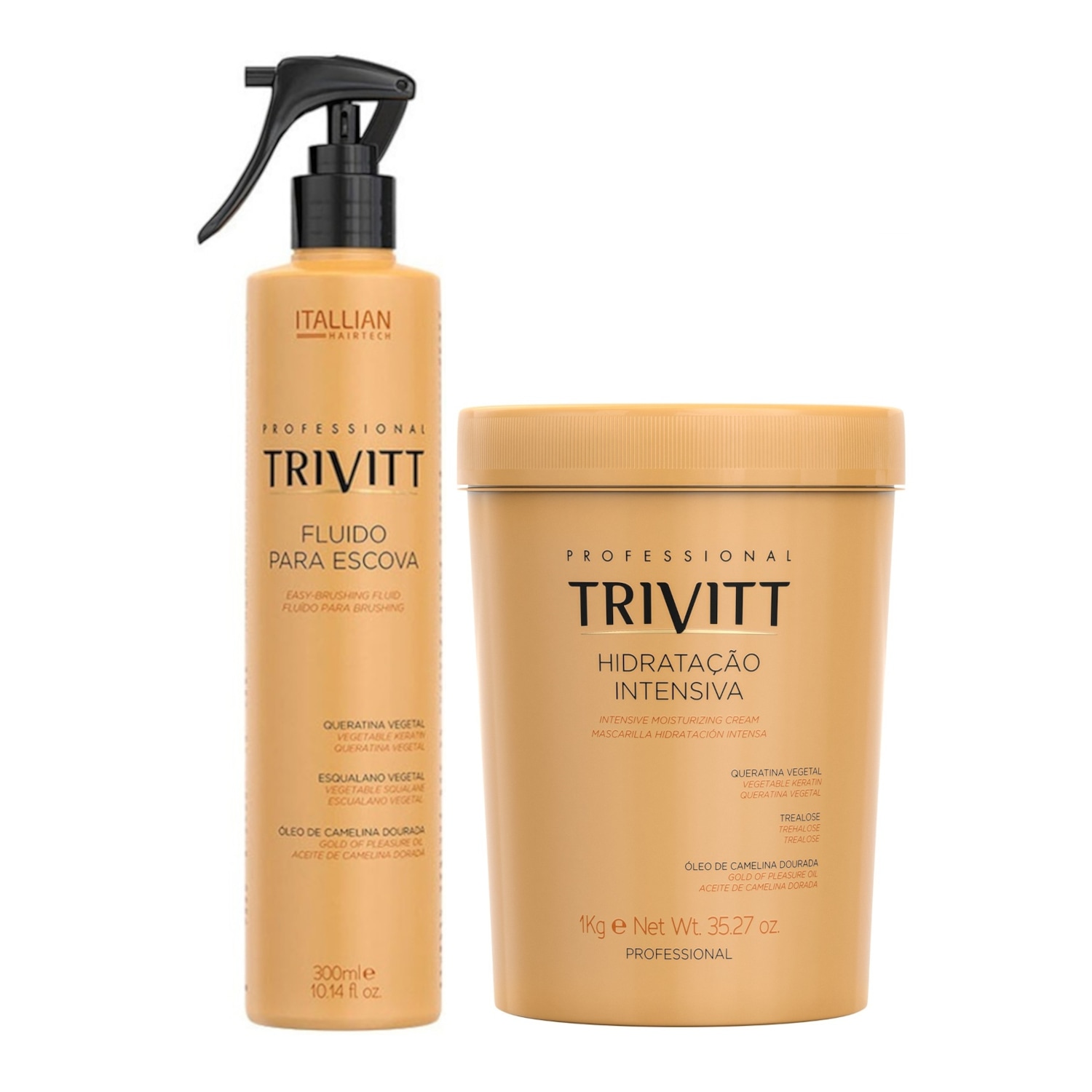Trivitt Profissional Hidratação Intensiva 1kg + Fluido Escova 300ml