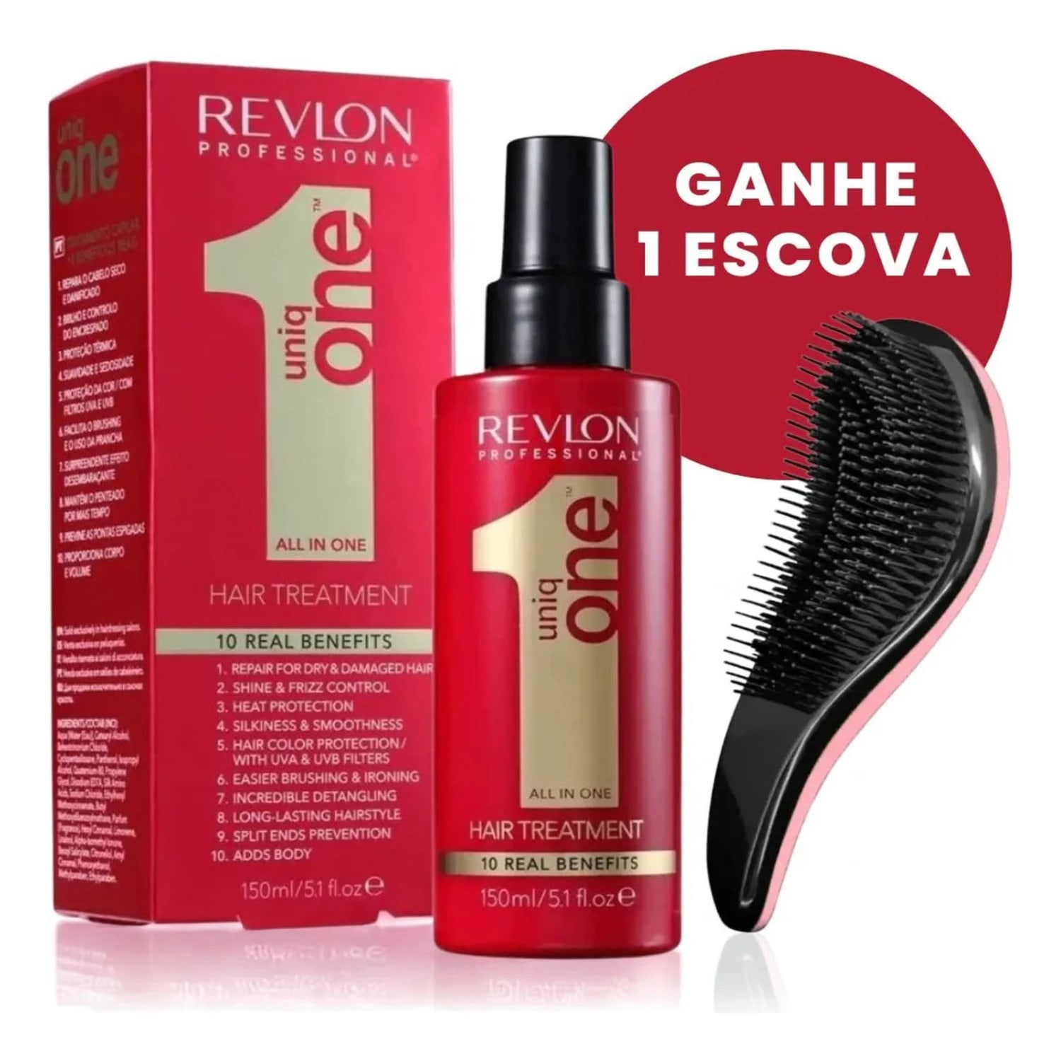 Kit Revlon Professional Uniq One & Escova (2 Produtos)