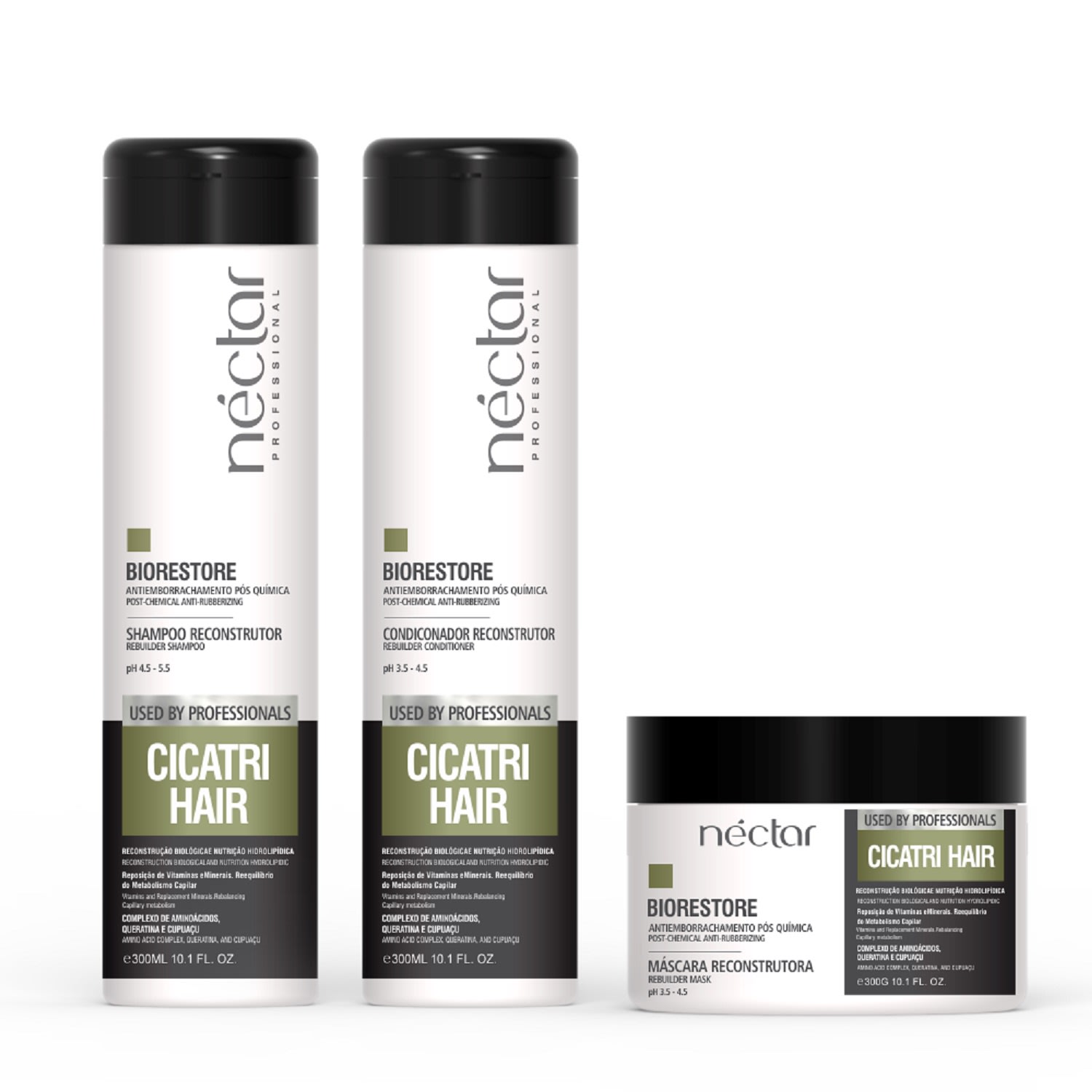 Kit Néctar do Brasil Cicatri Hair (3 Produtos)