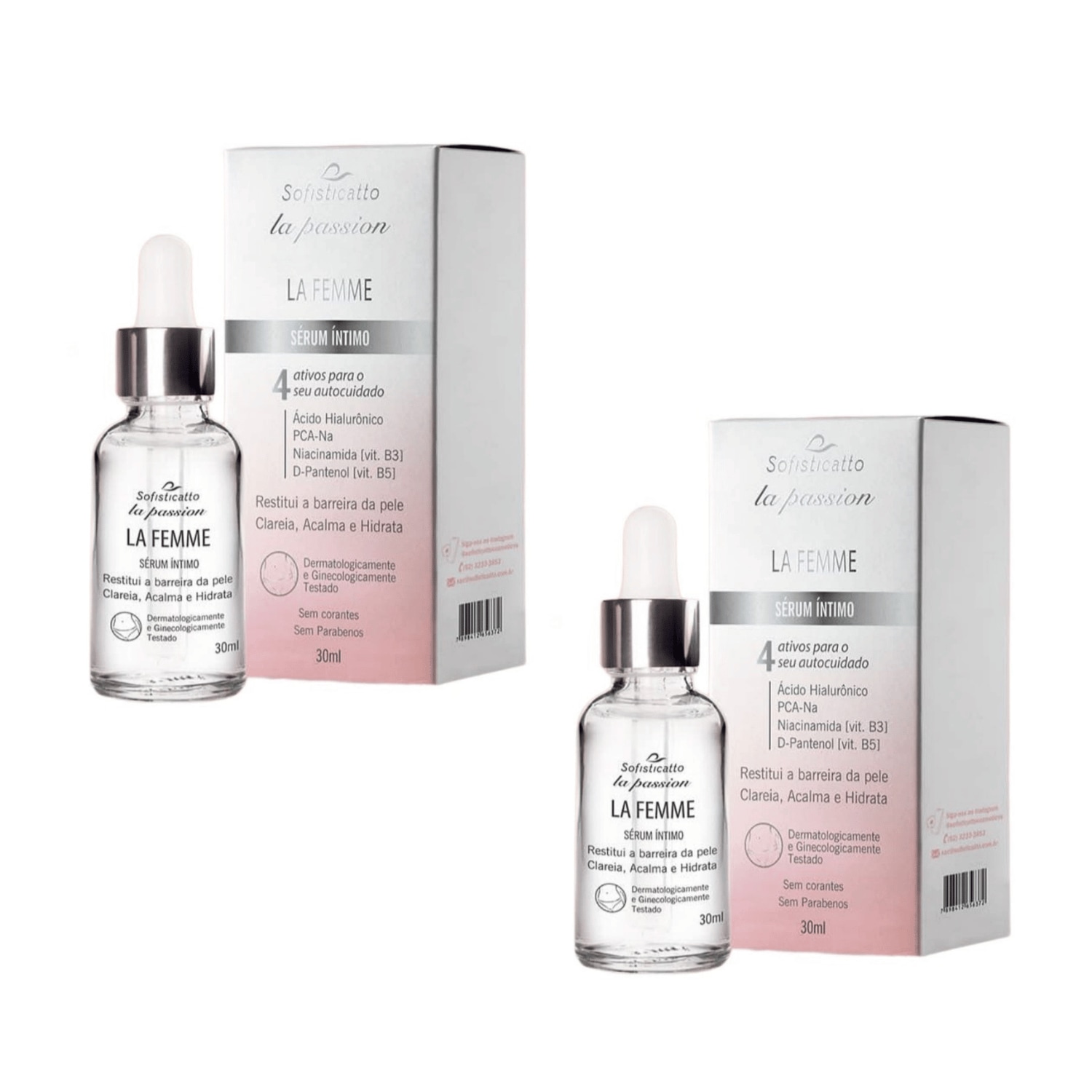 2 Sérum Flacidez Vaginal Hidratante Clareador Íntimo Skincare
