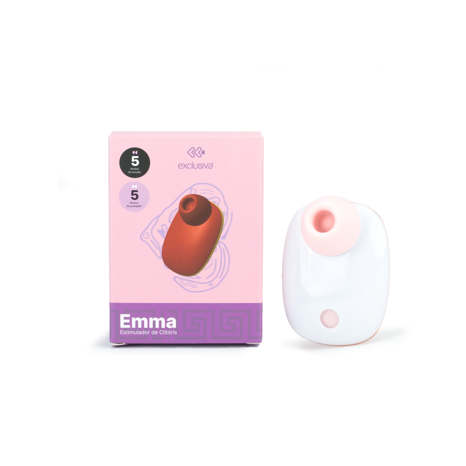Estimulador Clitóris em Silicone - Branco | Exclusiva Emma