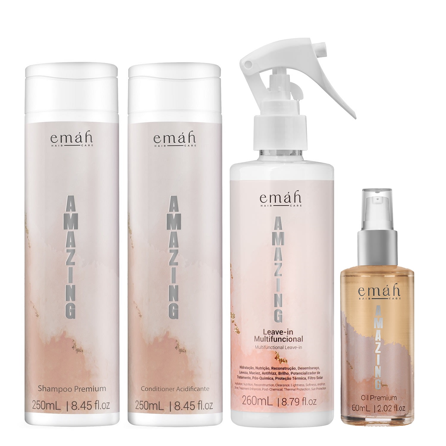 Kit Emáh Hair Care Amazing Quarteto Essential Oil (4 Produtos)