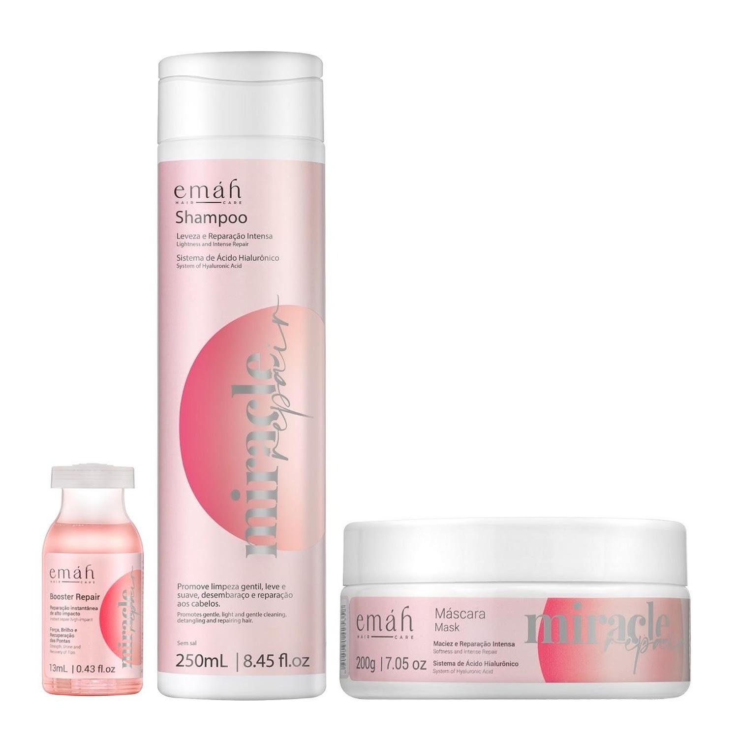 Kit Emáh Hair Care Miracle Repair Trio Home Treat (3 Produtos)