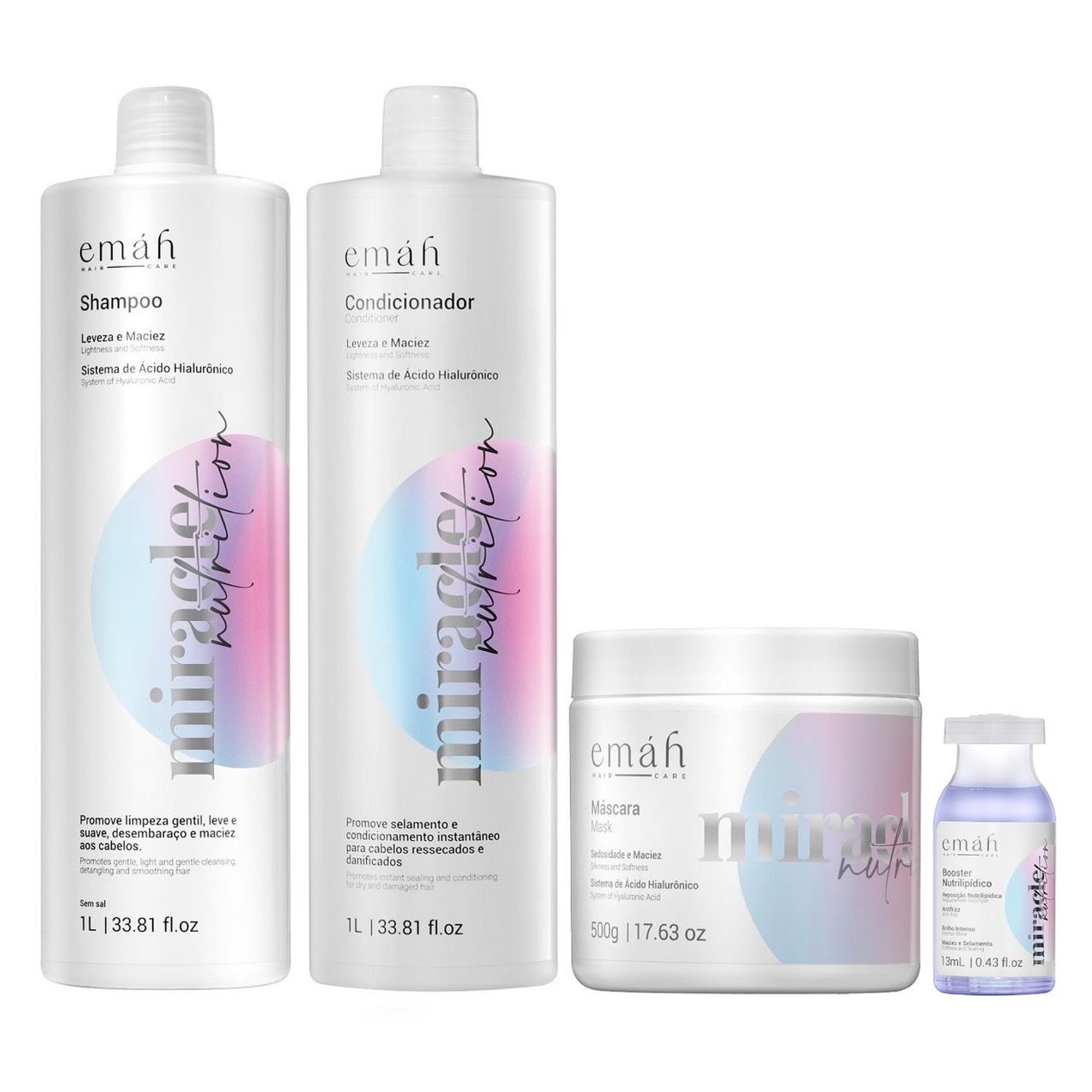 Kit Emáh Hair Care Miracle Nutrition Four Treatment (4 Produtos)