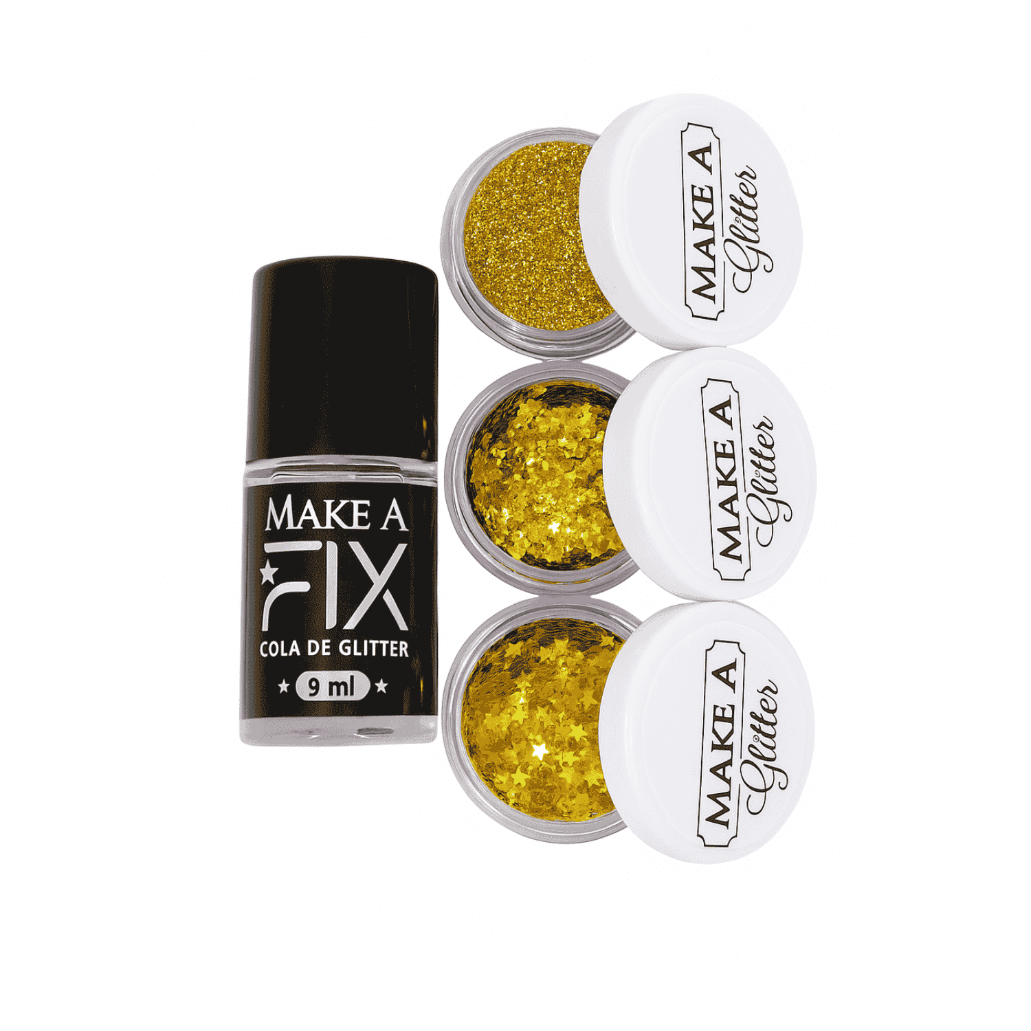 Kit Brilhow 3 Glitter + Cola Glitter Make A