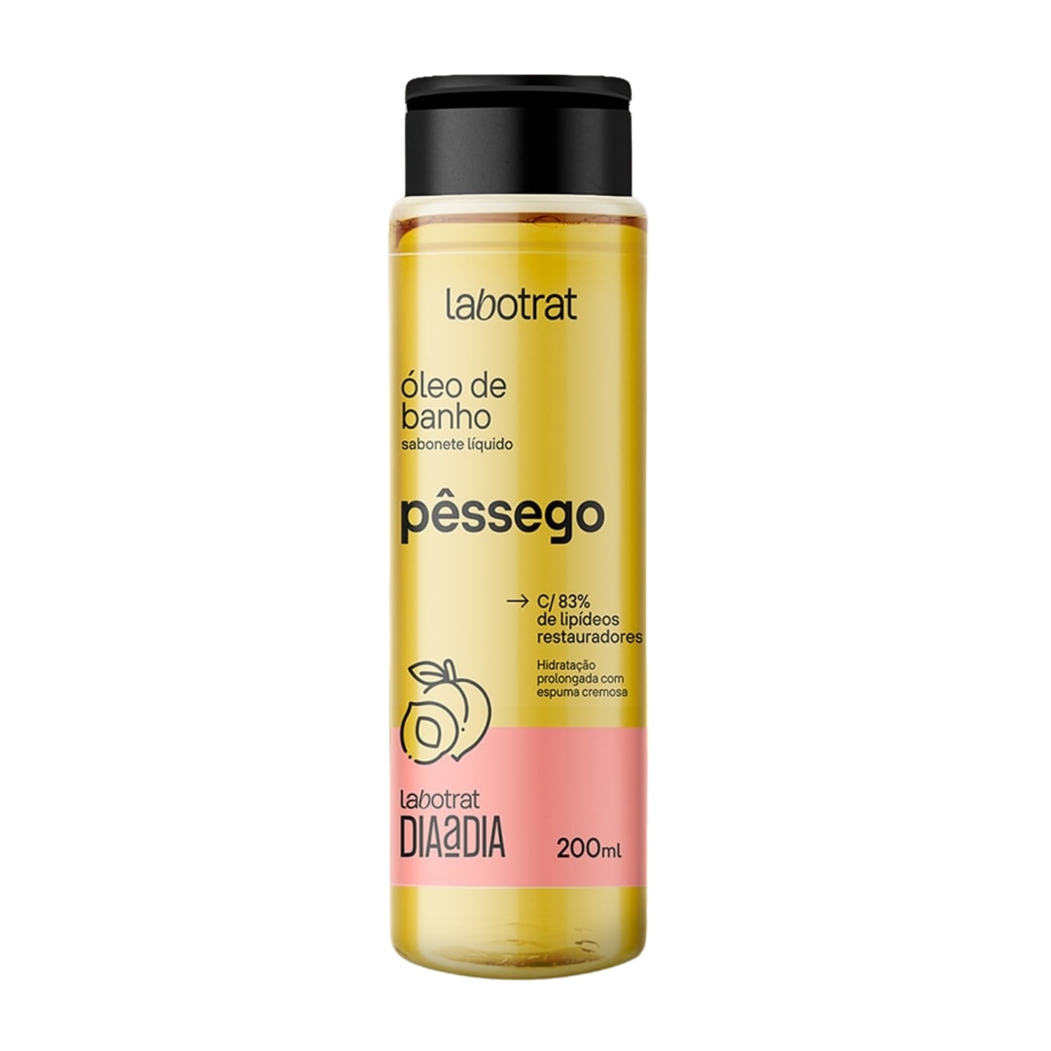 Sabonete Óleo De Banho Pêssego Dia Dia Corpo Labotrat 200ml