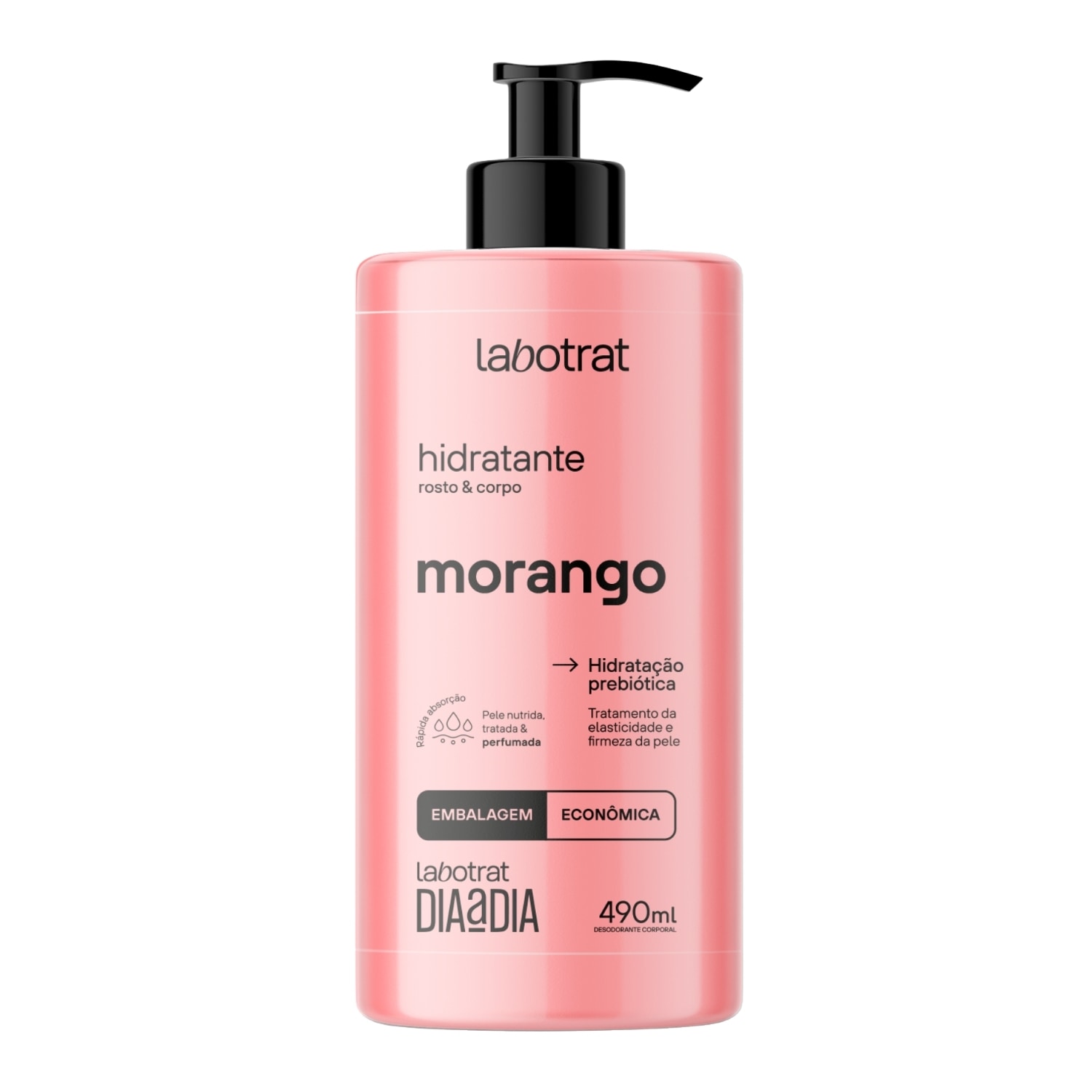 Hidratante Morango Dia A Dia Facial Corporal Labotrat 490ml