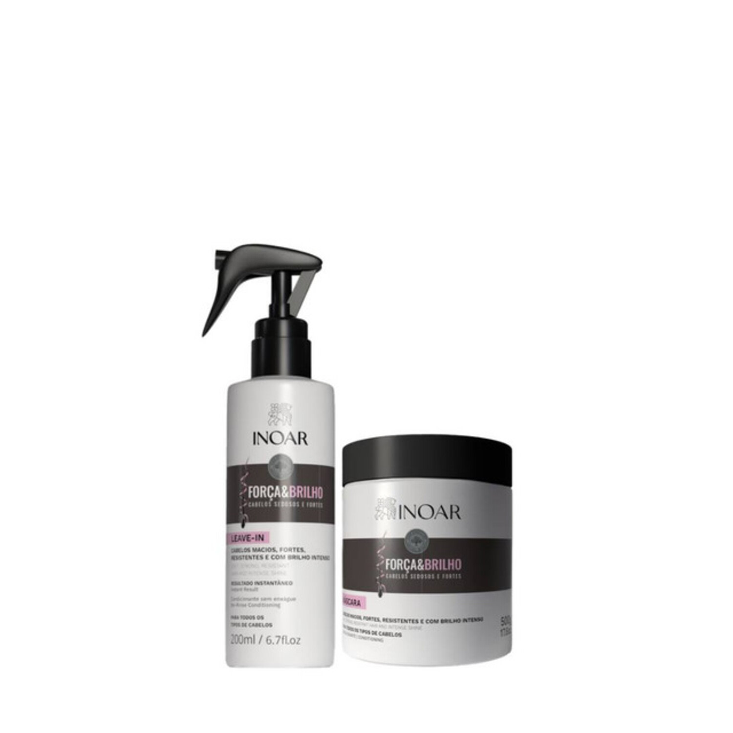 Inoar Kit Força e Brilho Hidratante 2 Produtos