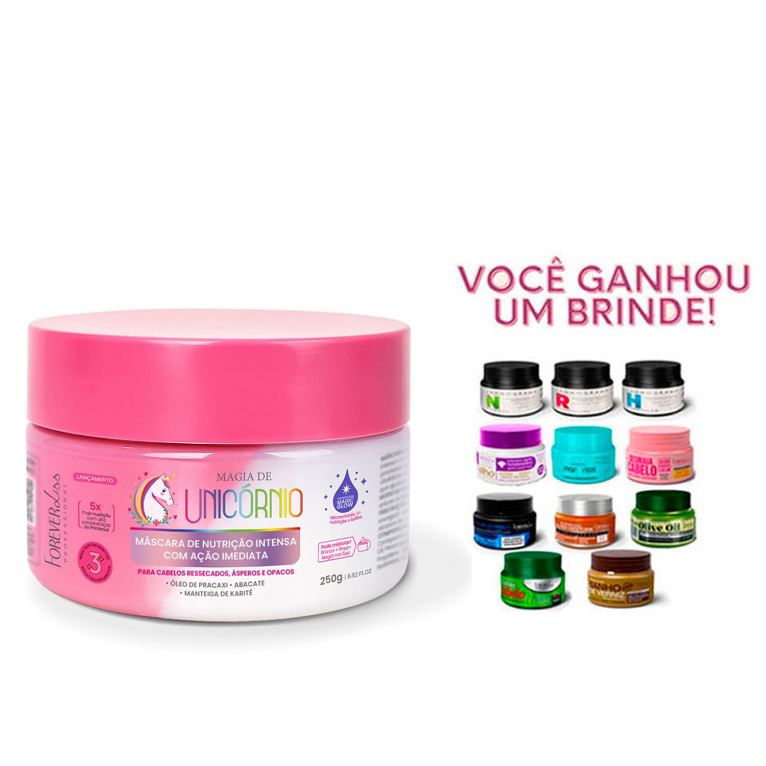 Máscara de Nutrição Intensa Magia de Unicórnio Forever Liss 250g