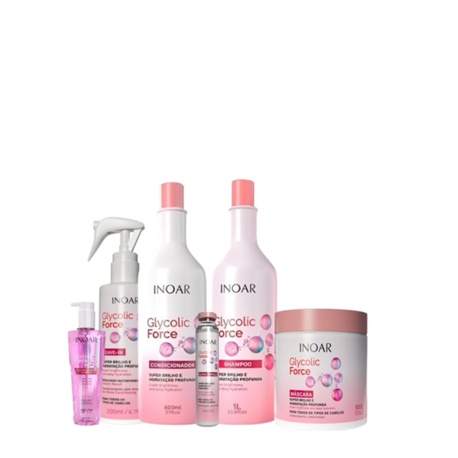 Inoar Glycolic Force Kit 6 Produtos