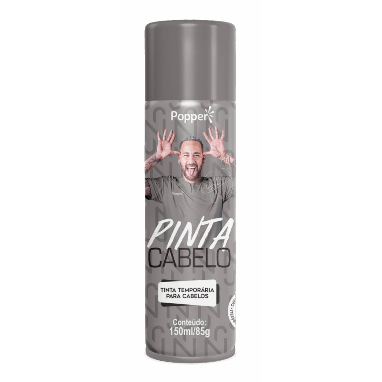 Popper Pinta Cabelo Neymar Jr. Prata - Tinta Capilar Temporária 150ml