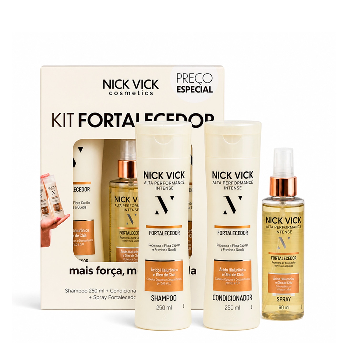 KIT FORTALECEDOR NICK VICK ALTA PERFORMANCE INTENSE (3 PRODUTOS)