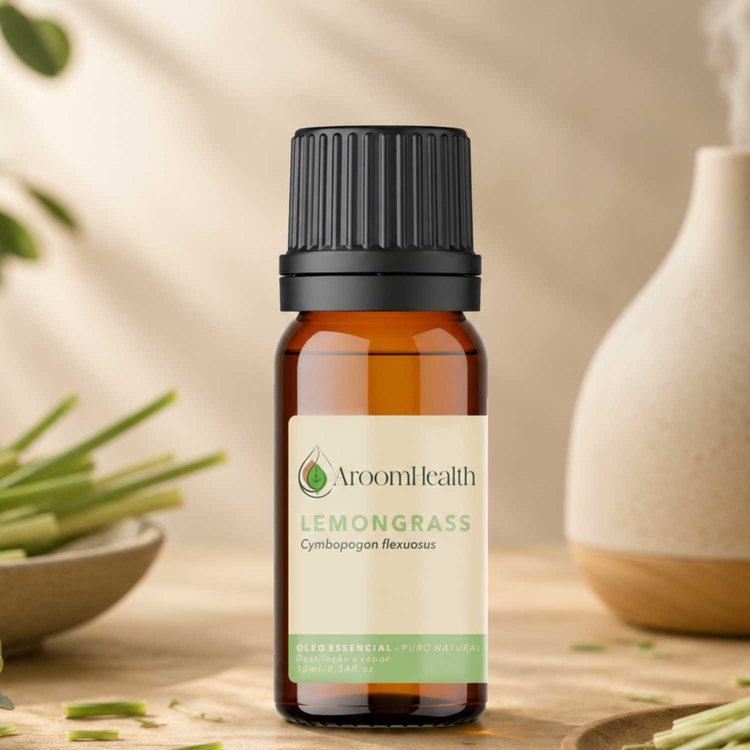 Óleo Essencial Puro Natural de Lemongrass 10 ml