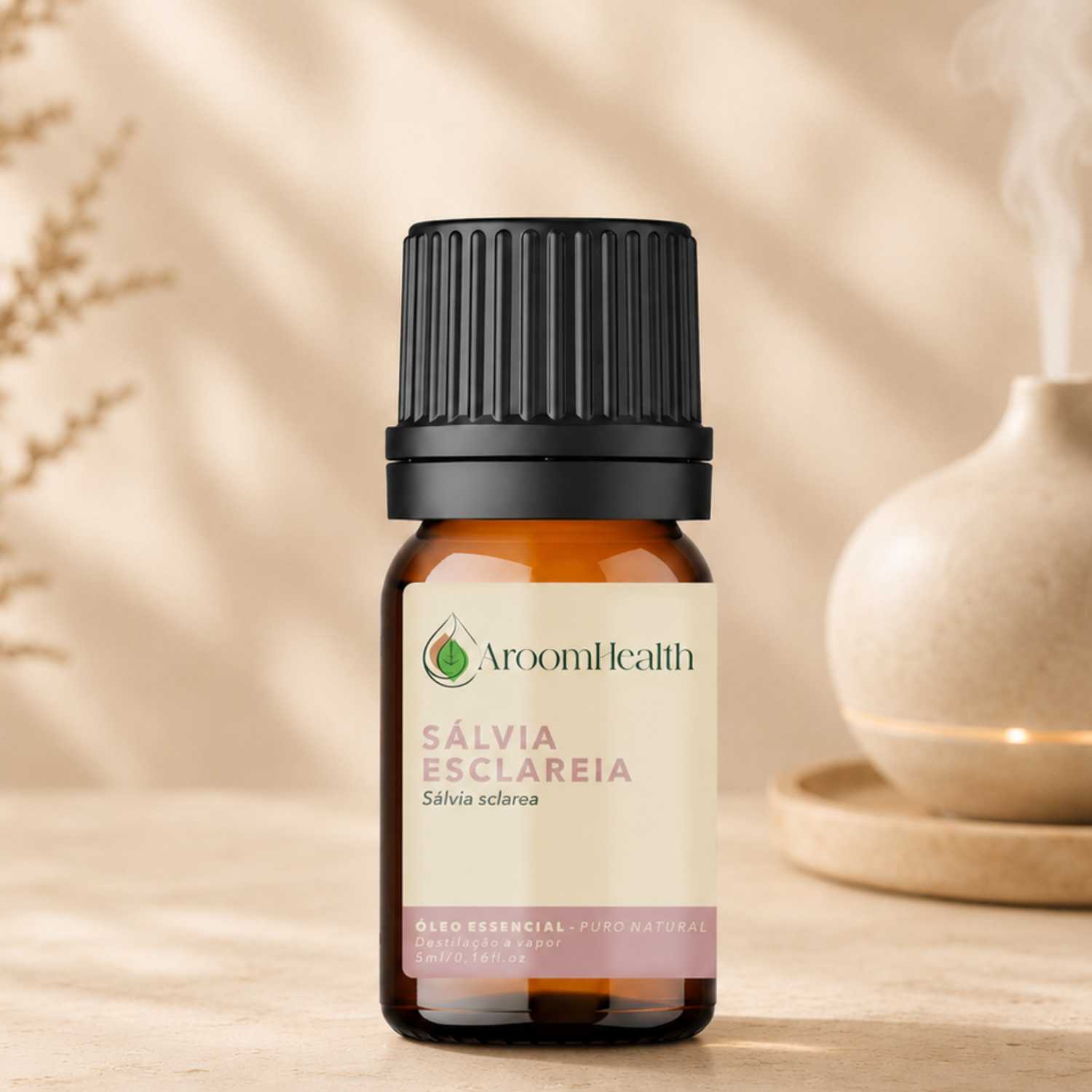 Óleo Essencial Puro Natural de Sálvia Esclareia 5 ml