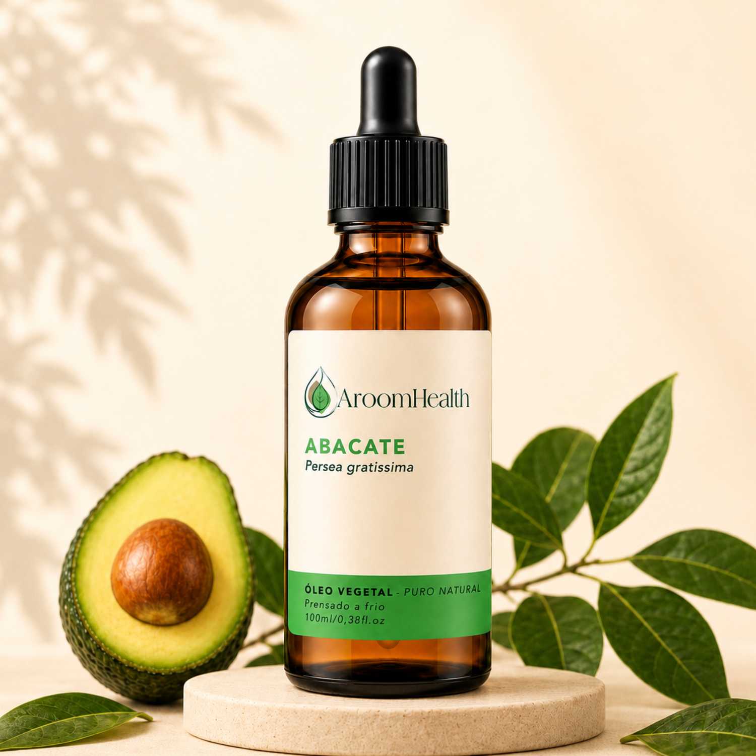 Óleo Vegetal Puro Natural Prensado a Frio de Abacate 100ml