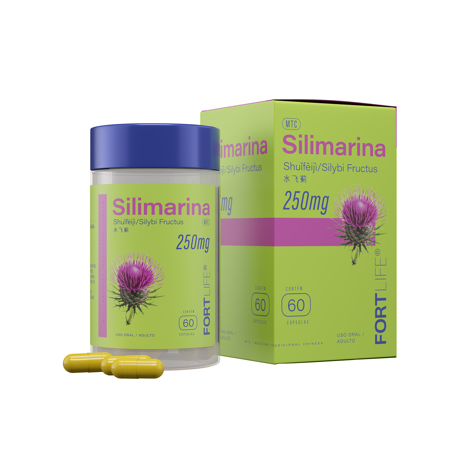 FortLife Pharma Silimarina 250mg - Suplemento Alimentar (60 Cápsulas)