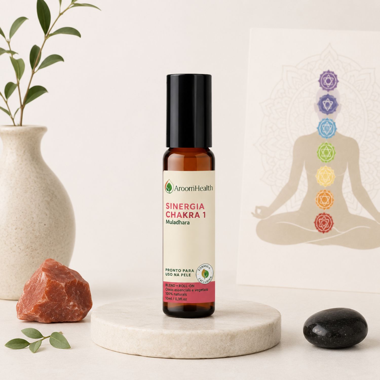 Sinergia Chakra 1 Muladhara Roll-on 10 ml Fórmula Exclusiva