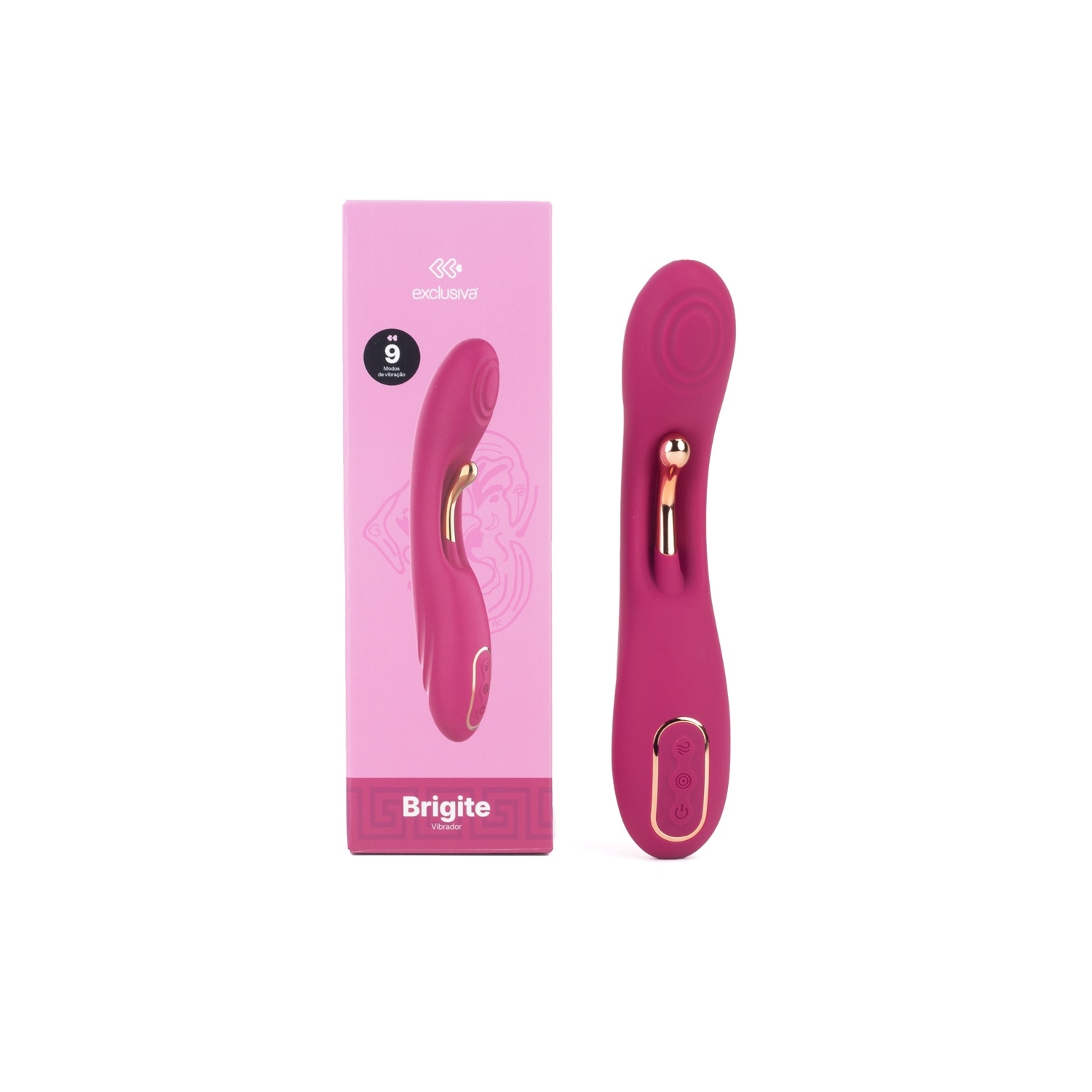 Vibrado em Silicone com 3 Funções - Exclusiva Brigite