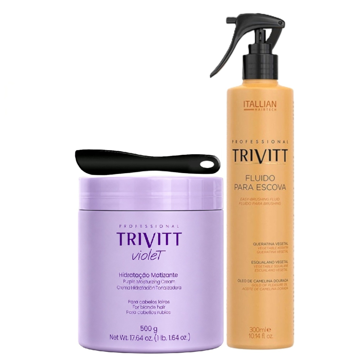 Trivitt Hidratação Matizante 1Kg + Fluído Para Escova 300ml