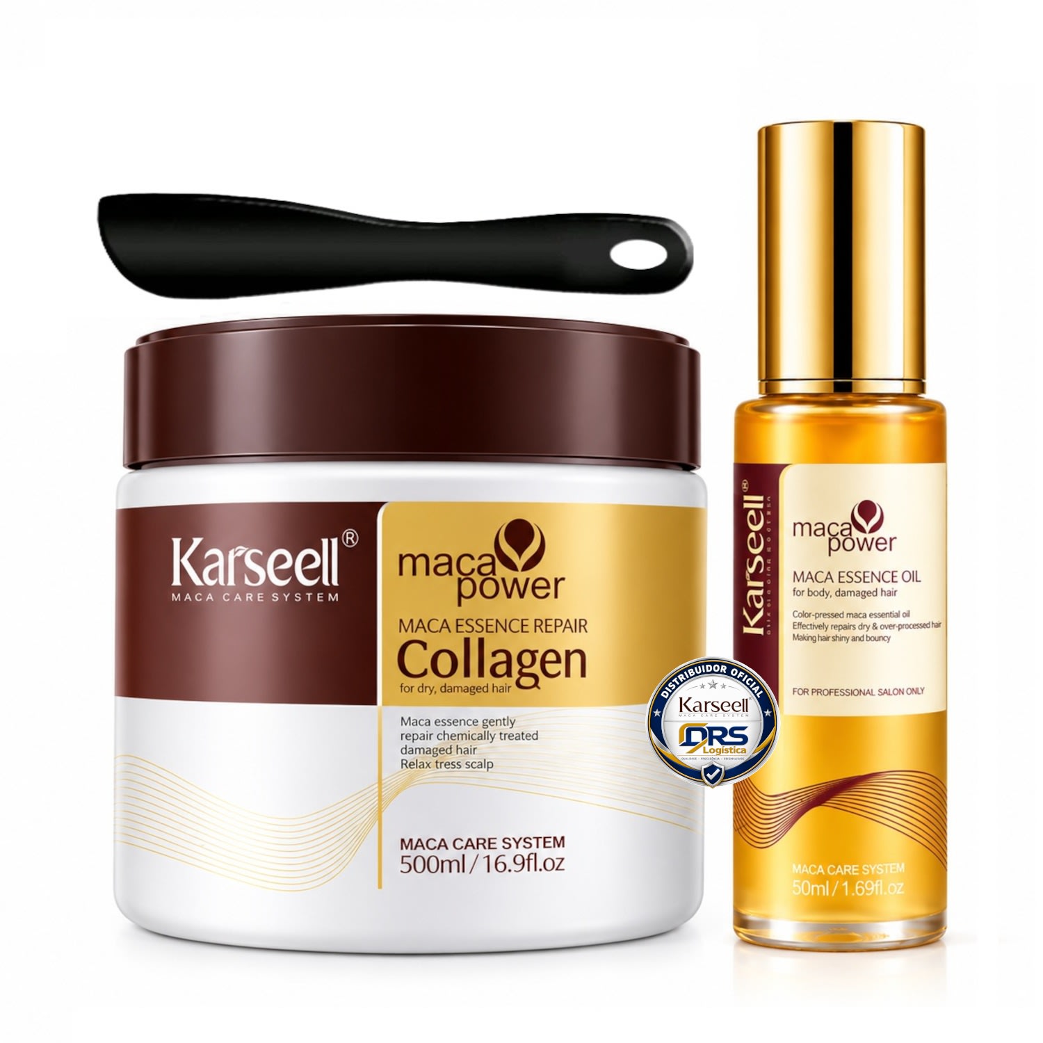 Máscara Karseell Original Collagen 500ml + Óleo de Argan Marroquino 50ml