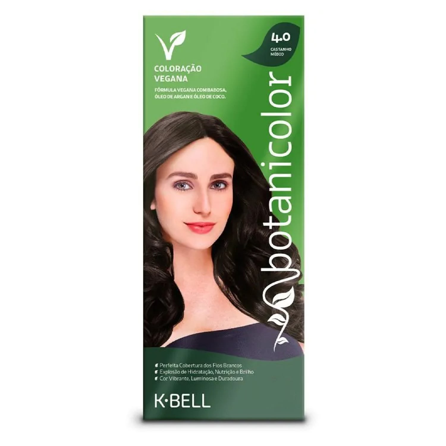 K-BELL KIT COLORAÇÃO VEGANA BOTANICOLOR 4.0 CASTANHO MÉDIO