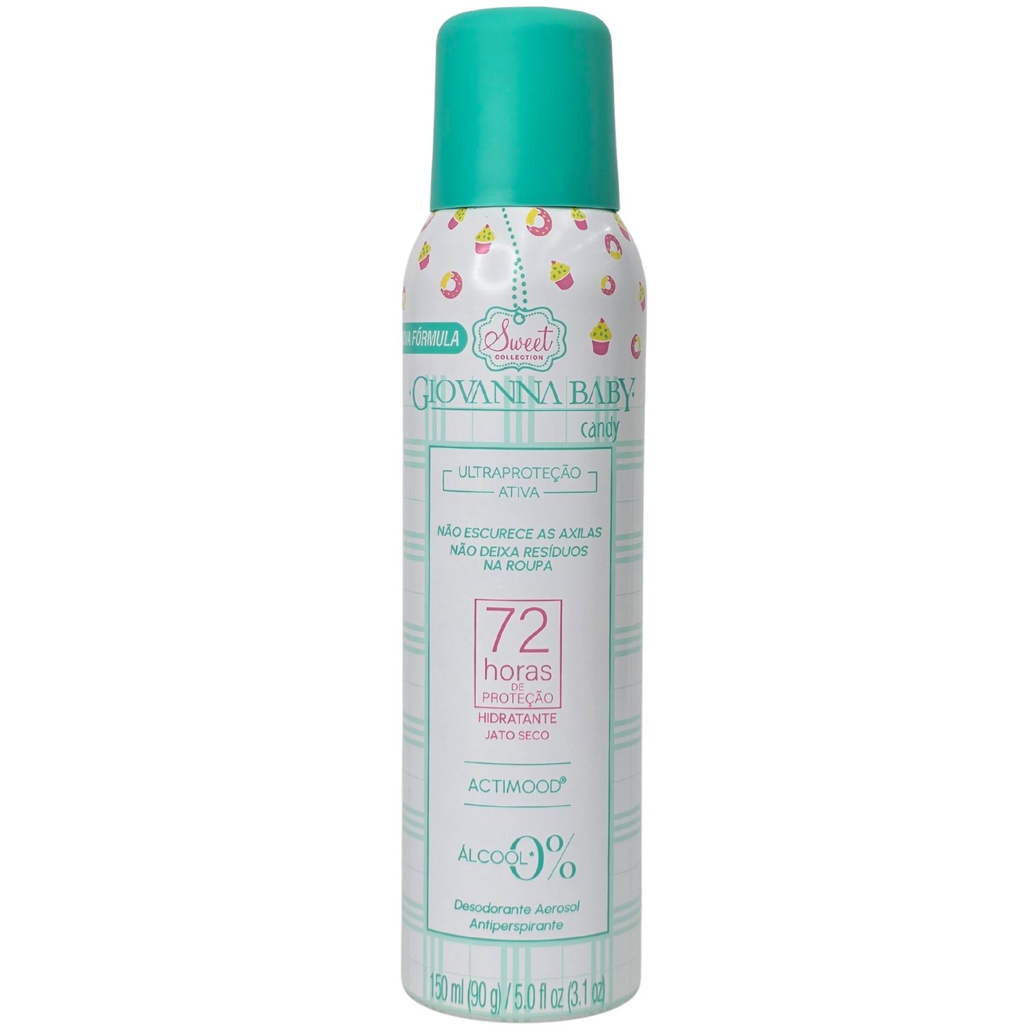 Giovanna Baby Desodorante Aerossol Candy 72h Vegano 150ml / 90g