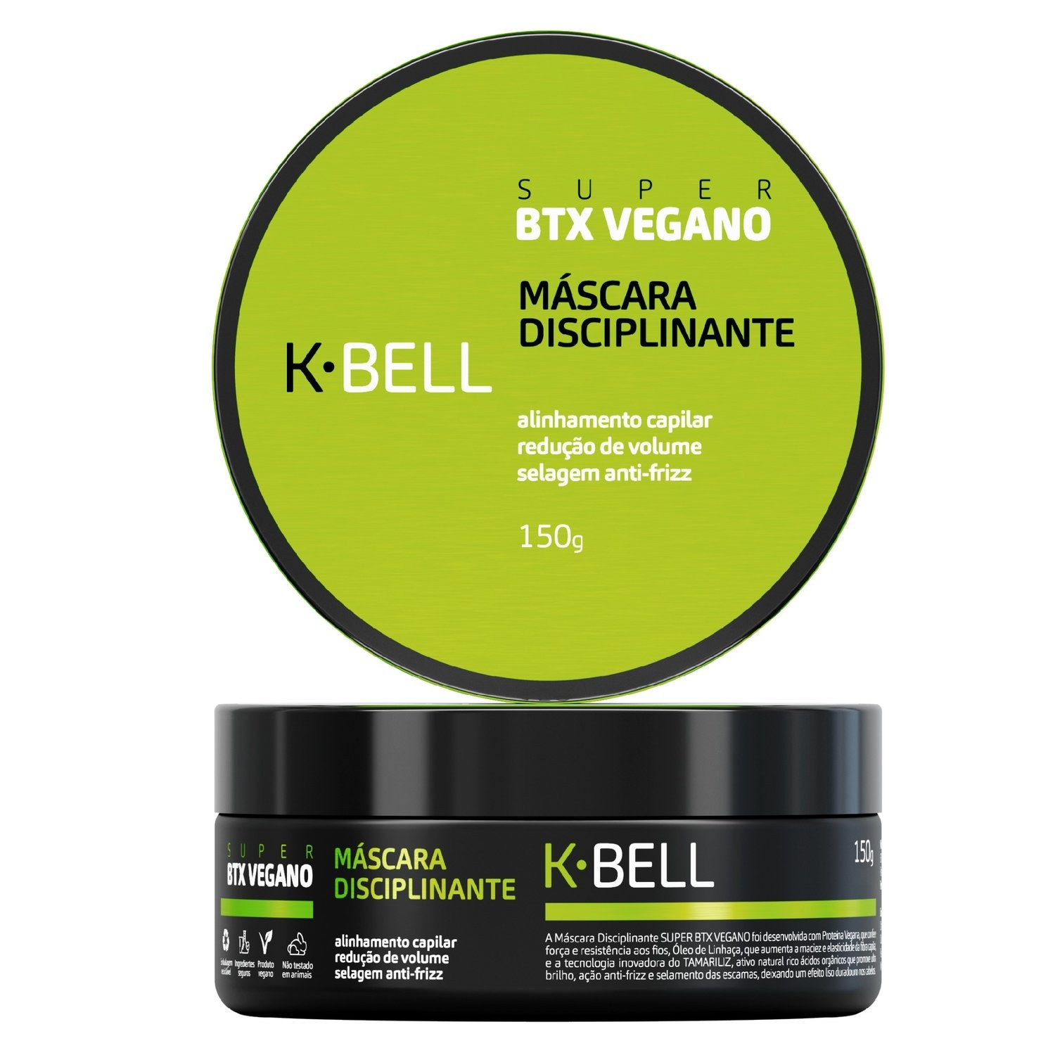 K-BELL BTX VEGANO REALINHAMENTO CAPILAR MÁSCARA 150g