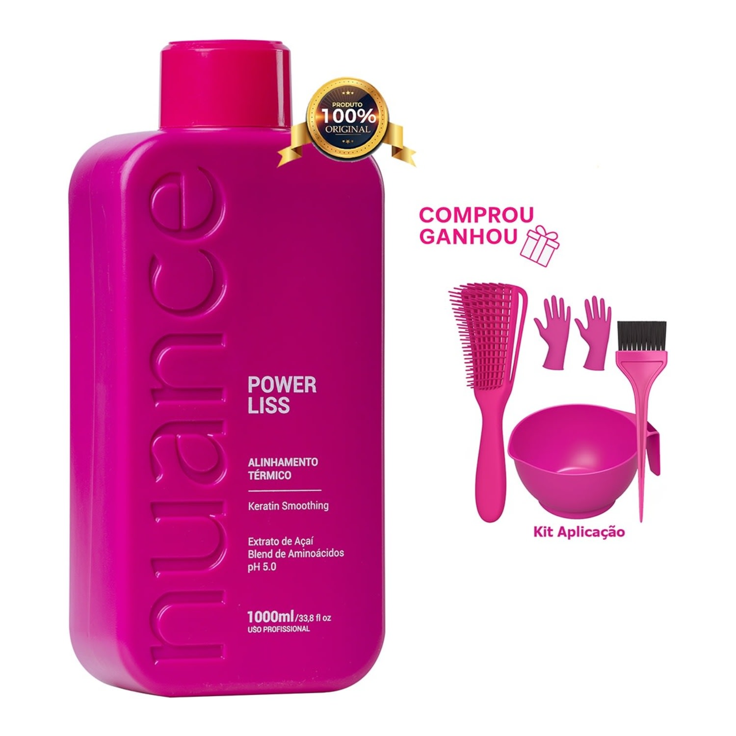 Progressiva Power Liss 1 Litro Ativo Nuance + Kit Aplicação