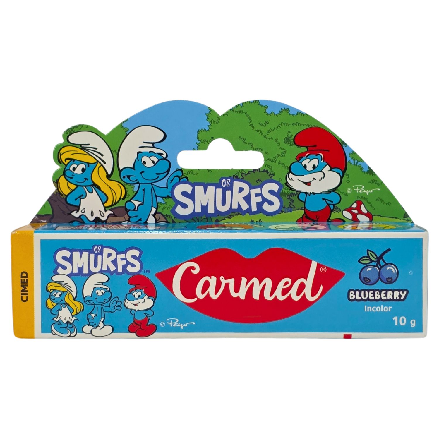 Cimed Carmed Hidratante Labial Os Smurfs Blueberry Incolor 10g