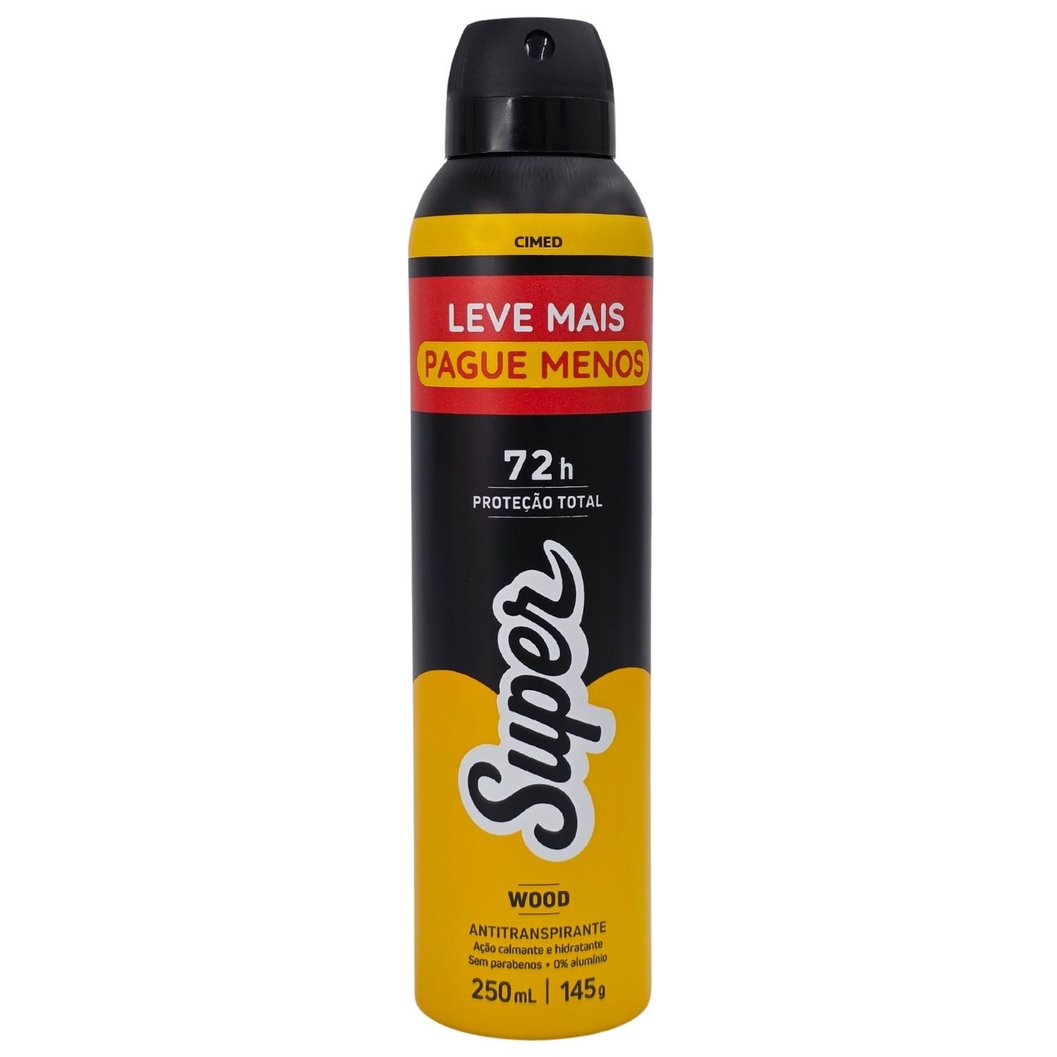 Cimed Super Wood 72h - Desodorante Antitranspirante Aerosol 250ml