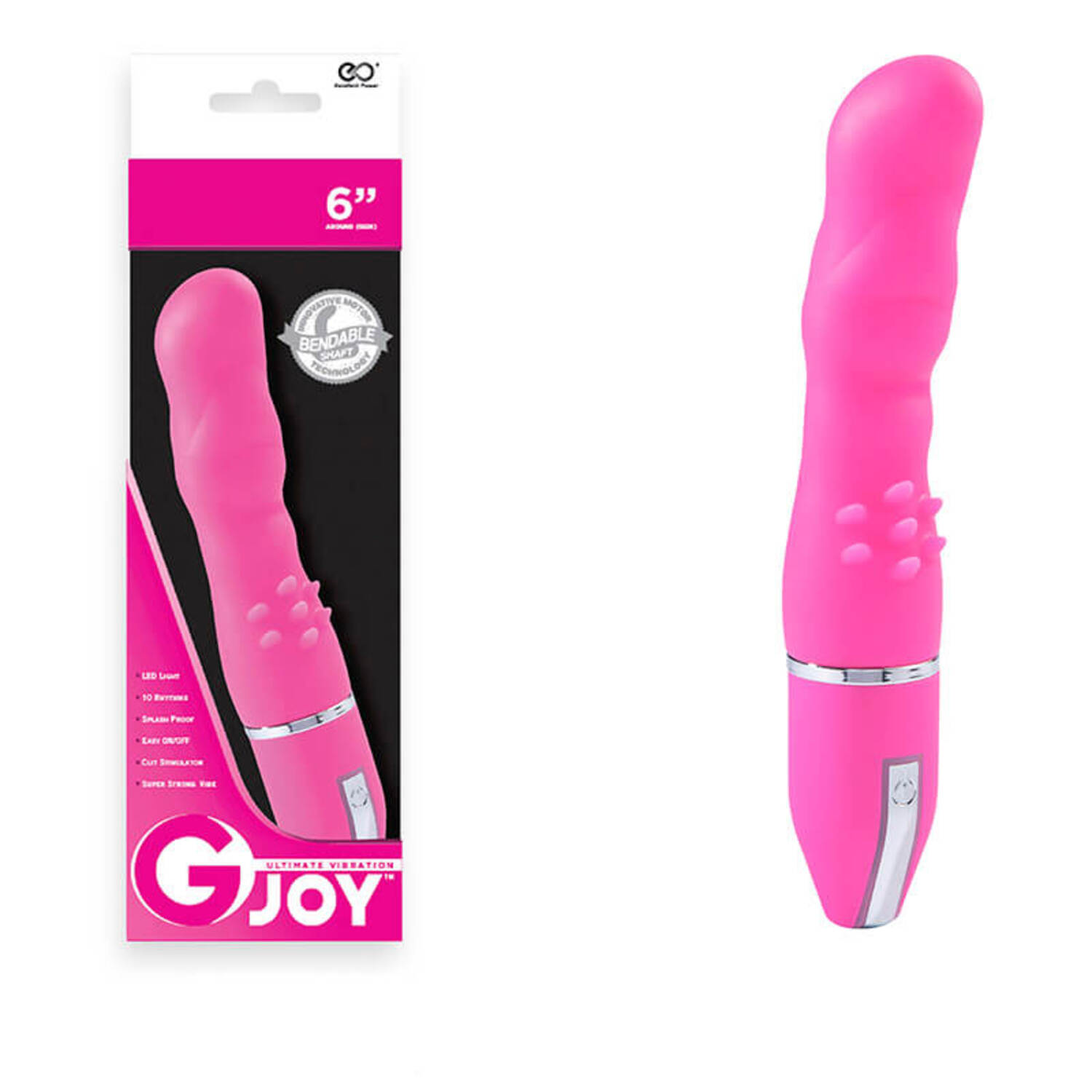 Vibrador de Ponto G com 10 Vibrações e Cerdas - Rosa | Joy