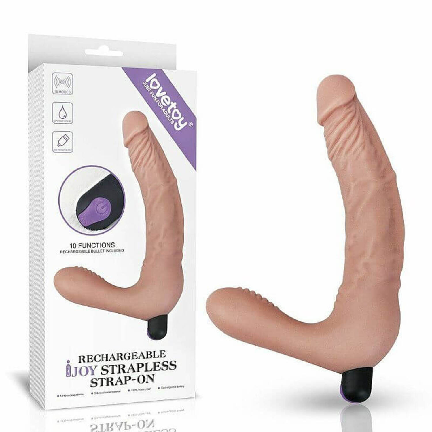 Strap On com Bullet e 10 Vibrações - Lovetoy Joy