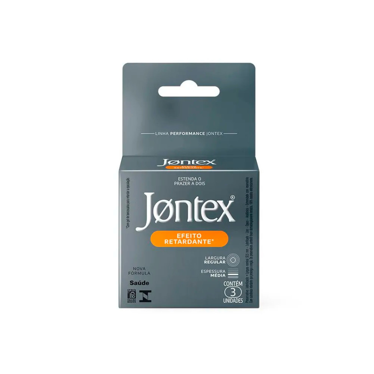 Preservativo com Efeito Retardante - 3 Unidades | Jontex