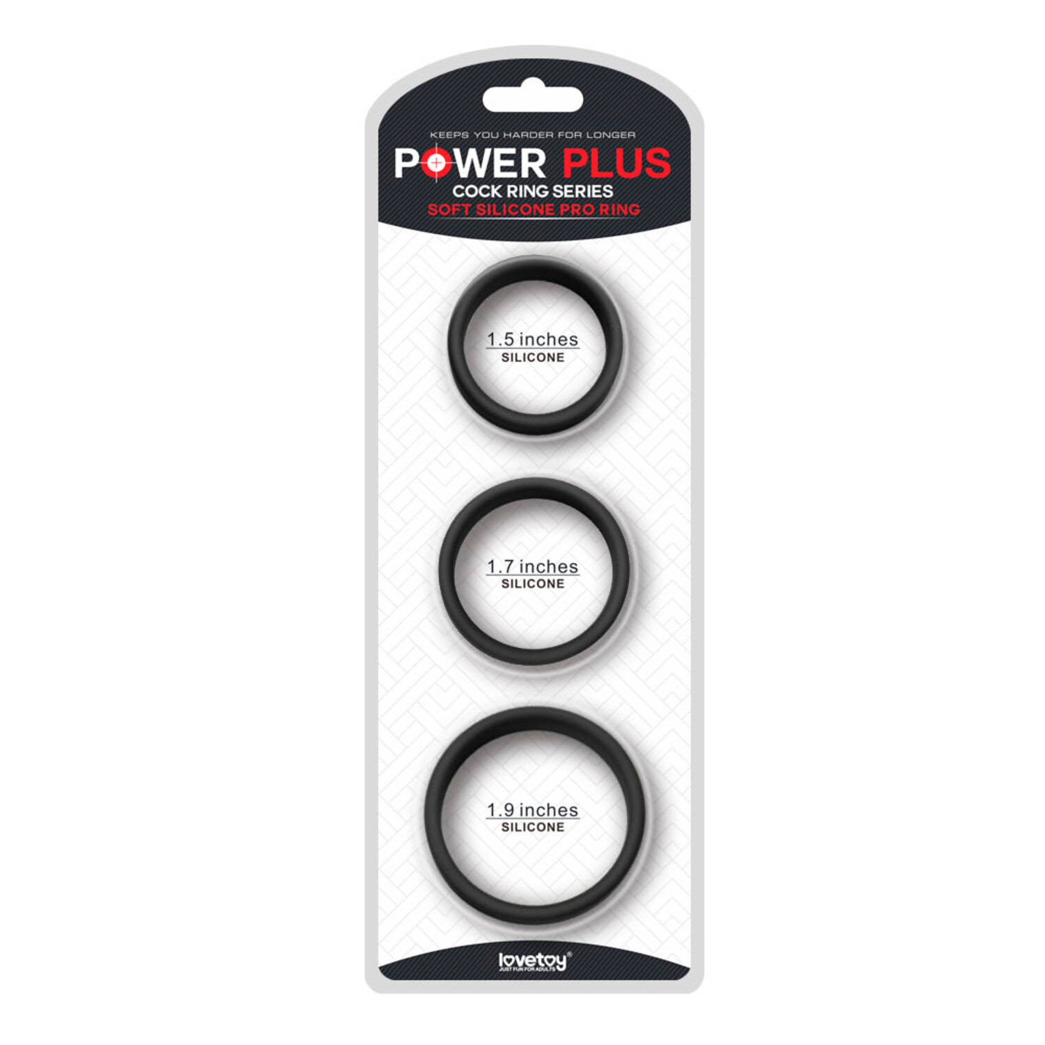 Conjunto de 3 Anéis Penianos - Lovetoy Power Plus Pro Ring