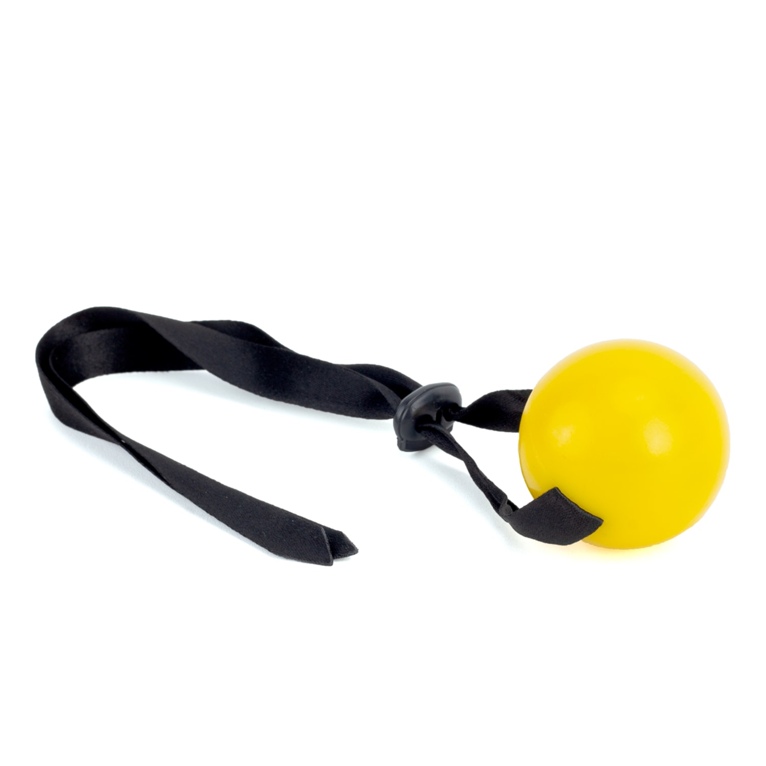 Mordaça Bola com Alça em Cetim - Amarelo | La Pimienta Sado