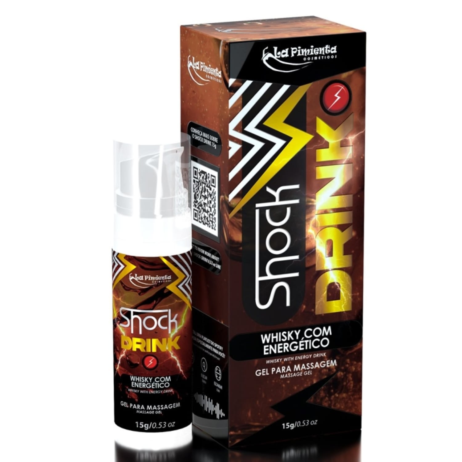 Gel Unissex Excitante Beijável - Whisky com Energético | 15g