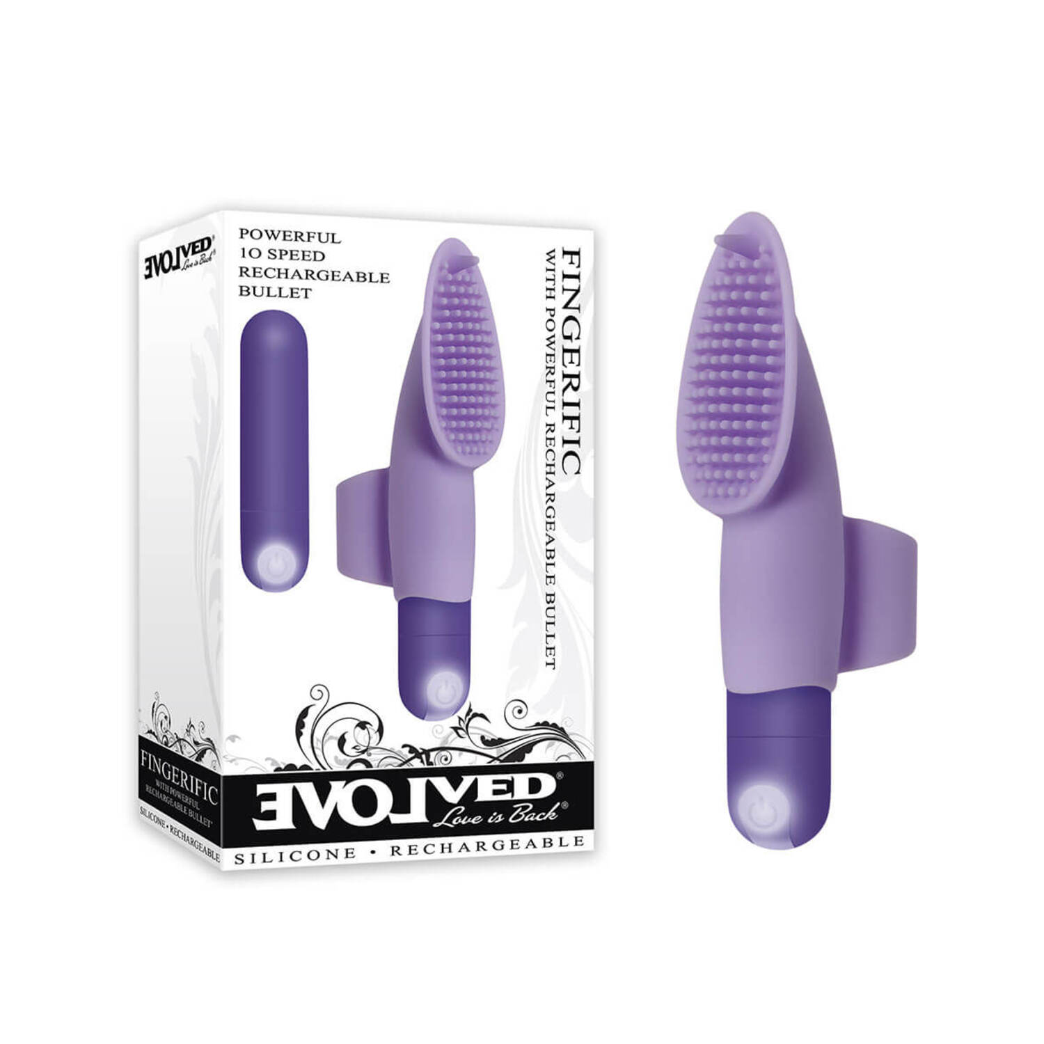 Dedeira com Cerdas e 10 Vibrações | Evolved Fingerific