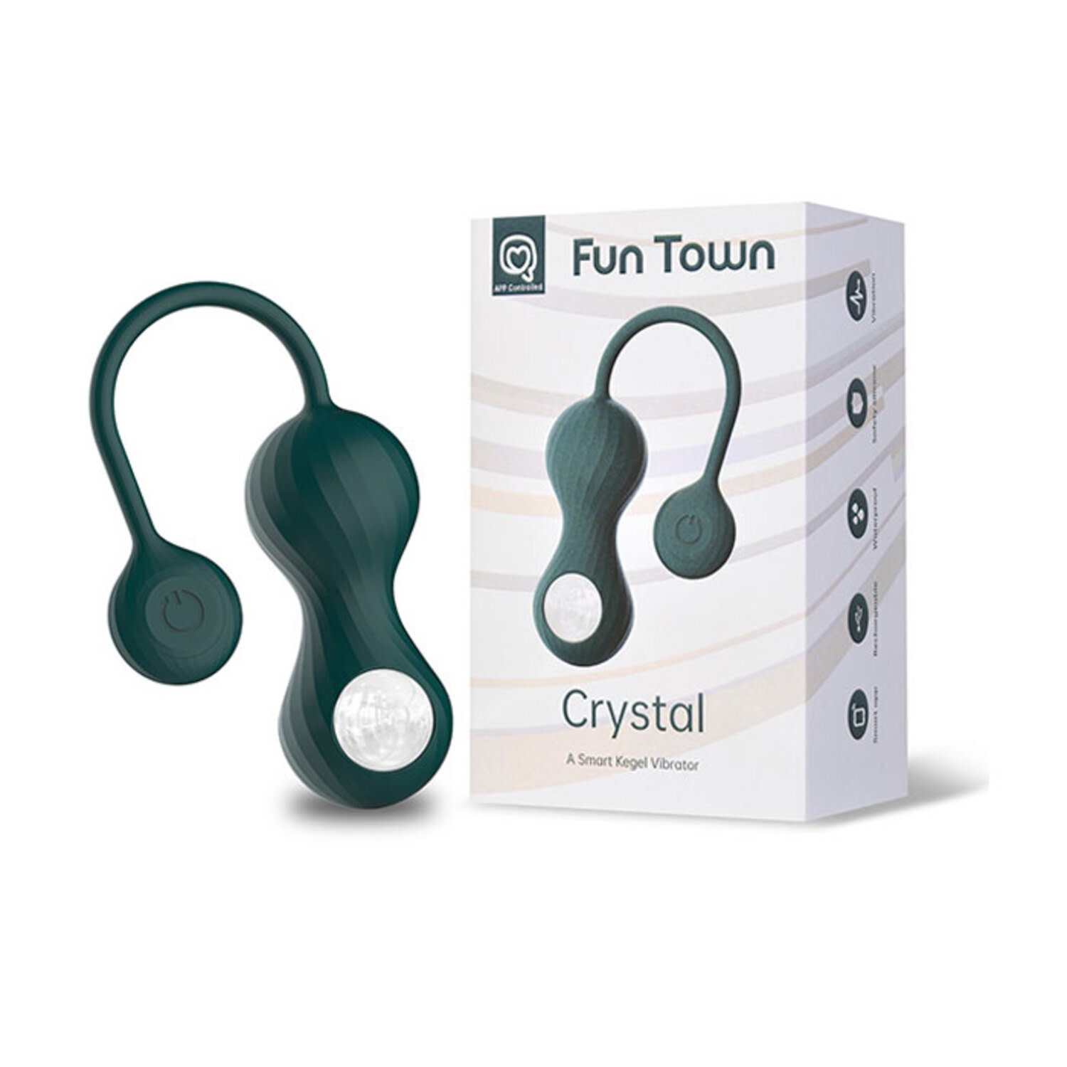 Peso para Pompoar com Vibro e App - 8,0 x 3,3 cm | Crystal