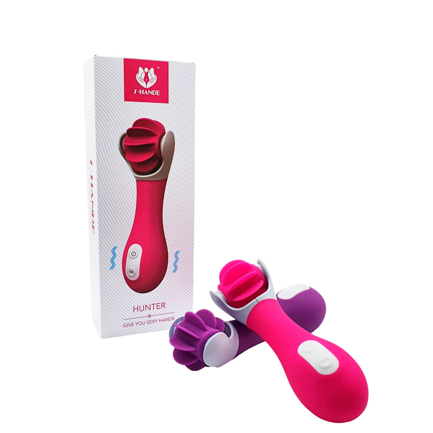 Estimulador Clitoriano com Línguas - Roxo | S-Hande Hunter